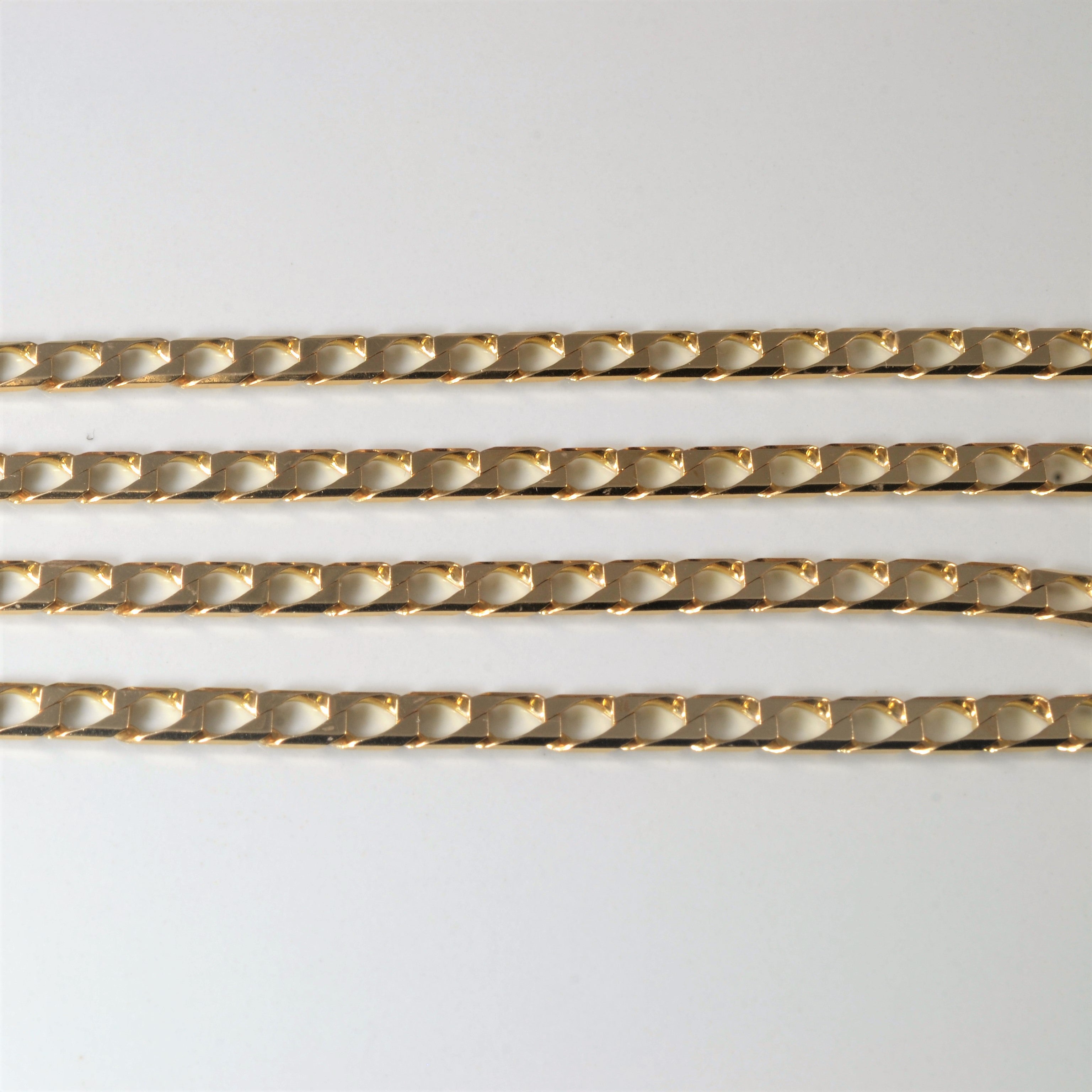 10k Yellow Gold Square Curb Chain | 21" |