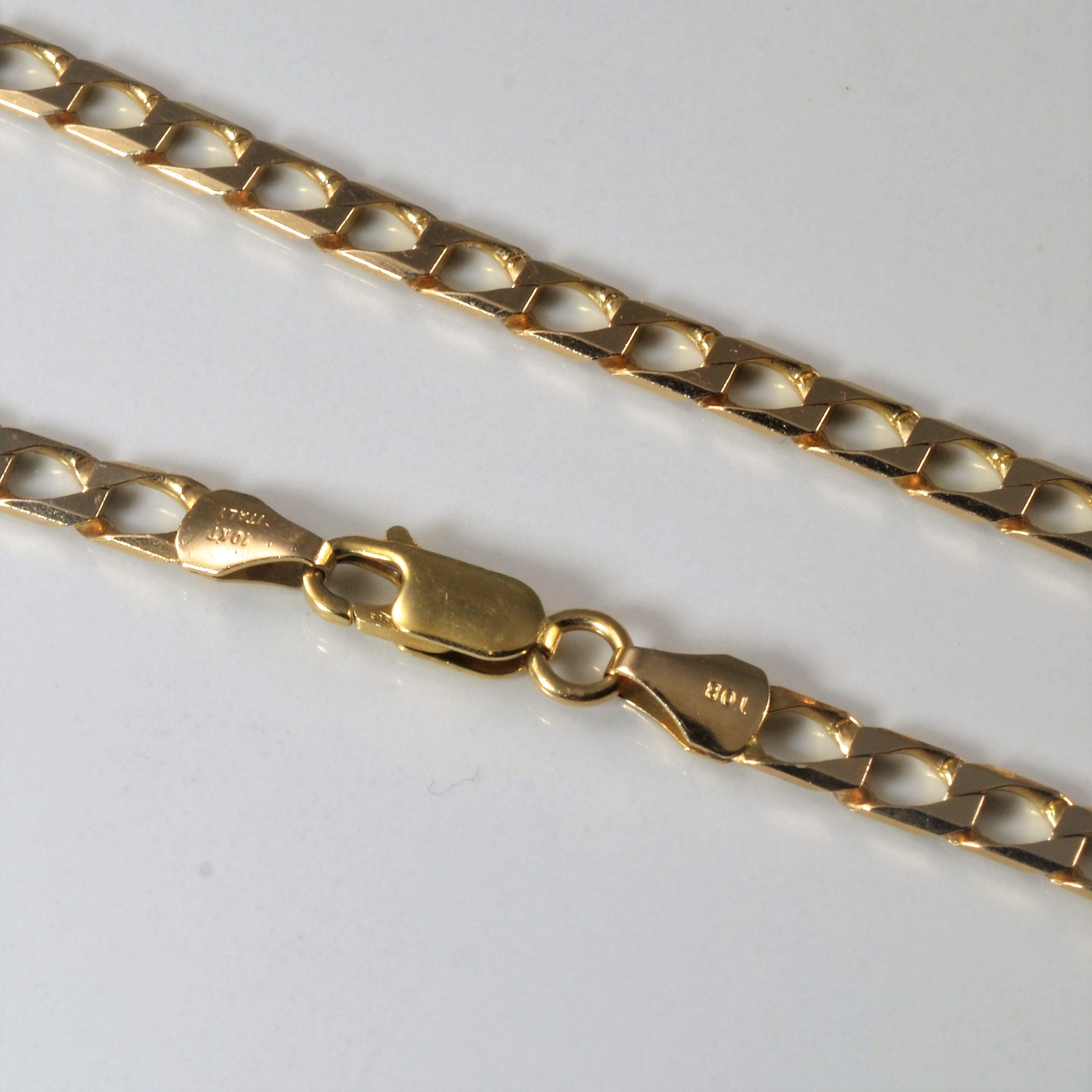 10k Yellow Gold Square Curb Chain | 21" |