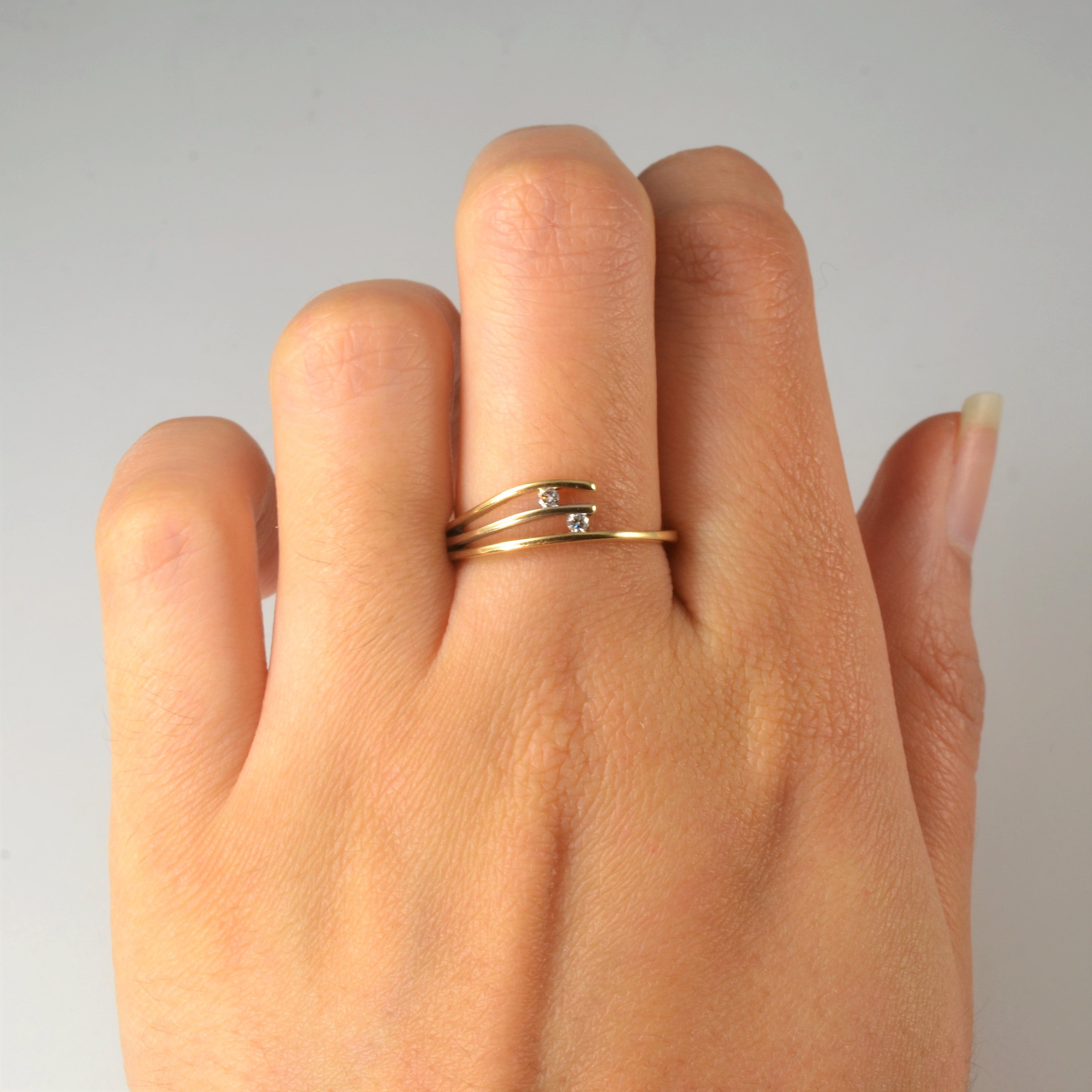 Petite Split Shank Diamond Ring | 0.04ctw | SZ 7.75 |