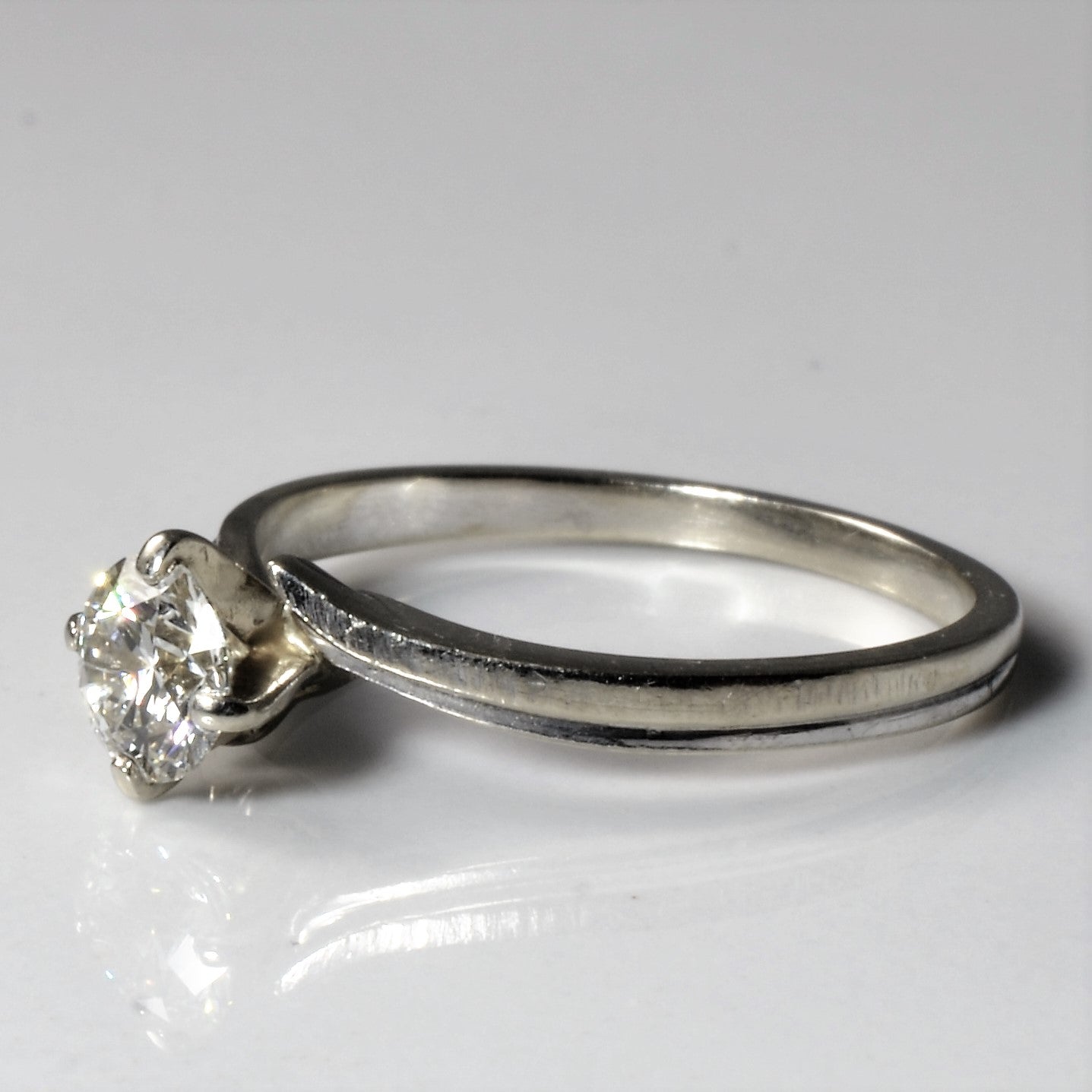 Bypass Solitaire Canadian Diamond Engagement Ring | 0.45ct | SZ 5.75 |