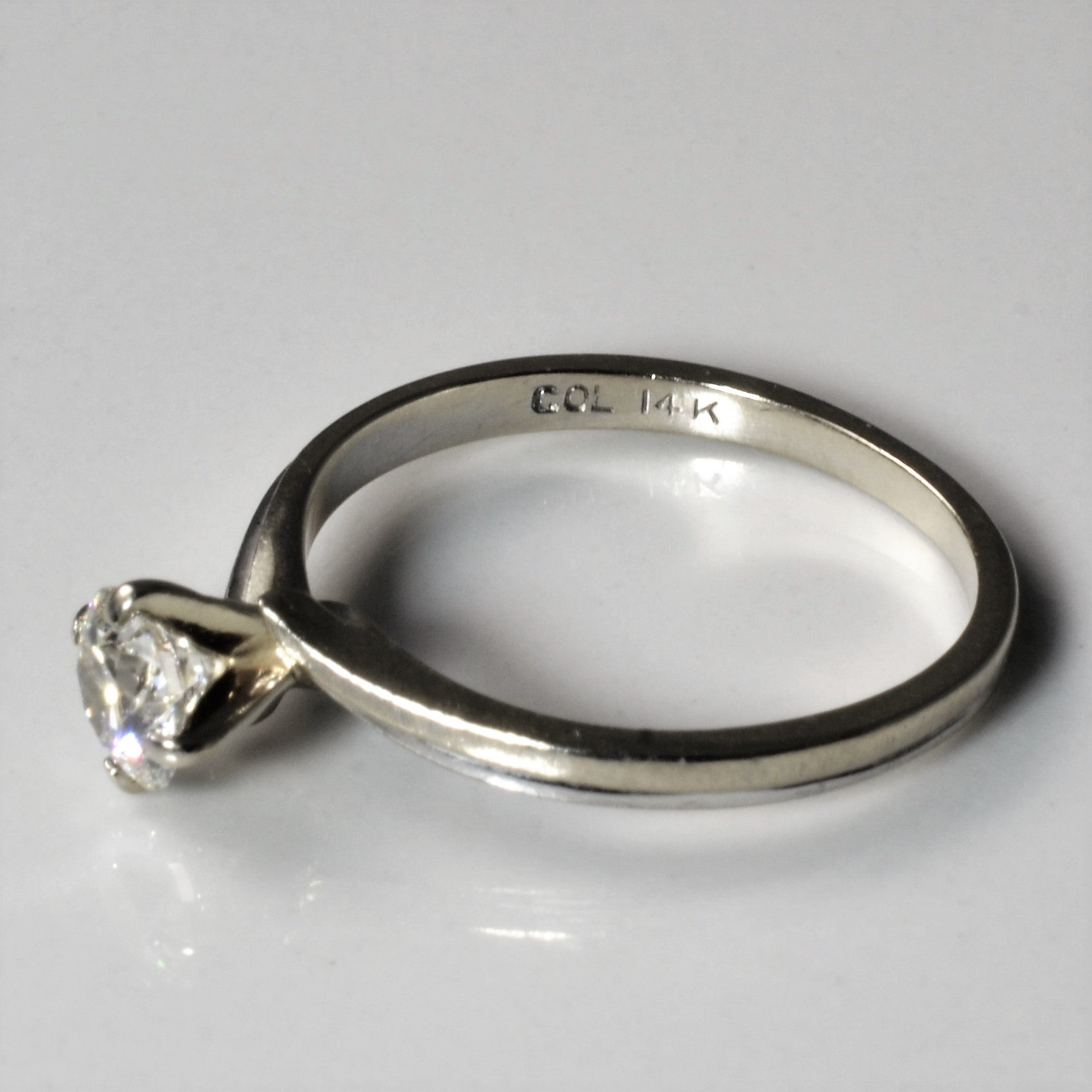 Bypass Solitaire Canadian Diamond Engagement Ring | 0.45ct | SZ 5.75 |
