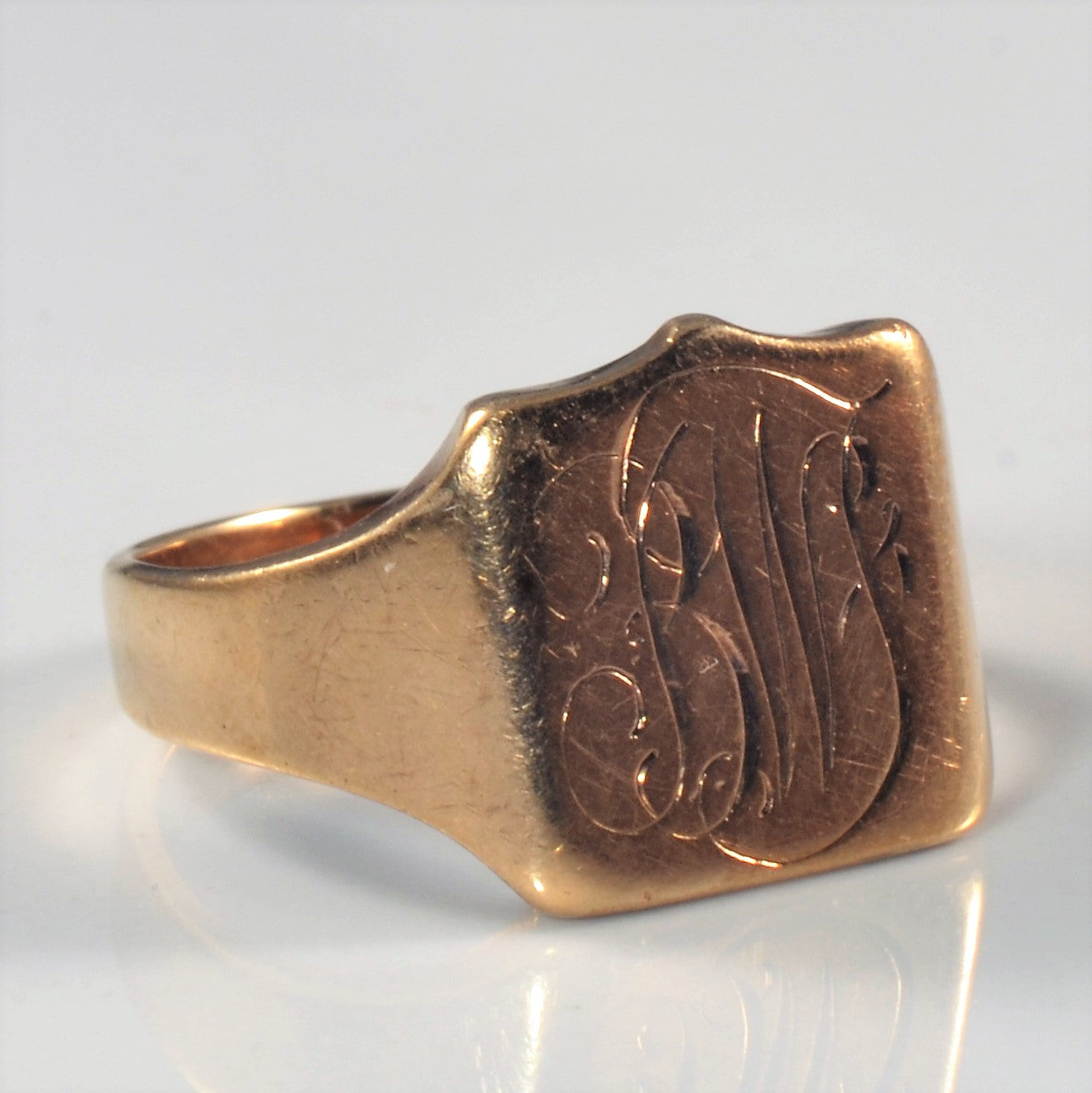 Engraved Initial 'BWF' Signet Ring | SZ 8.25 |