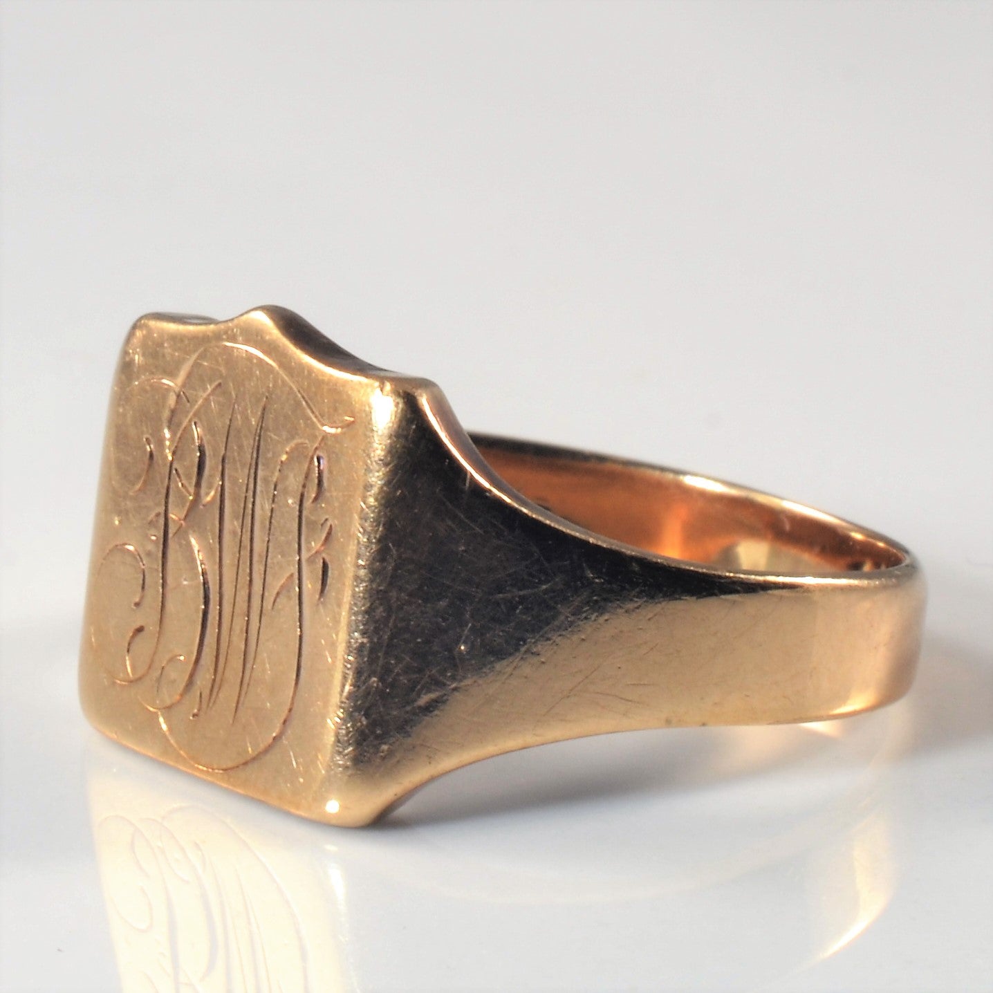 Engraved Initial 'BWF' Signet Ring | SZ 8.25 |