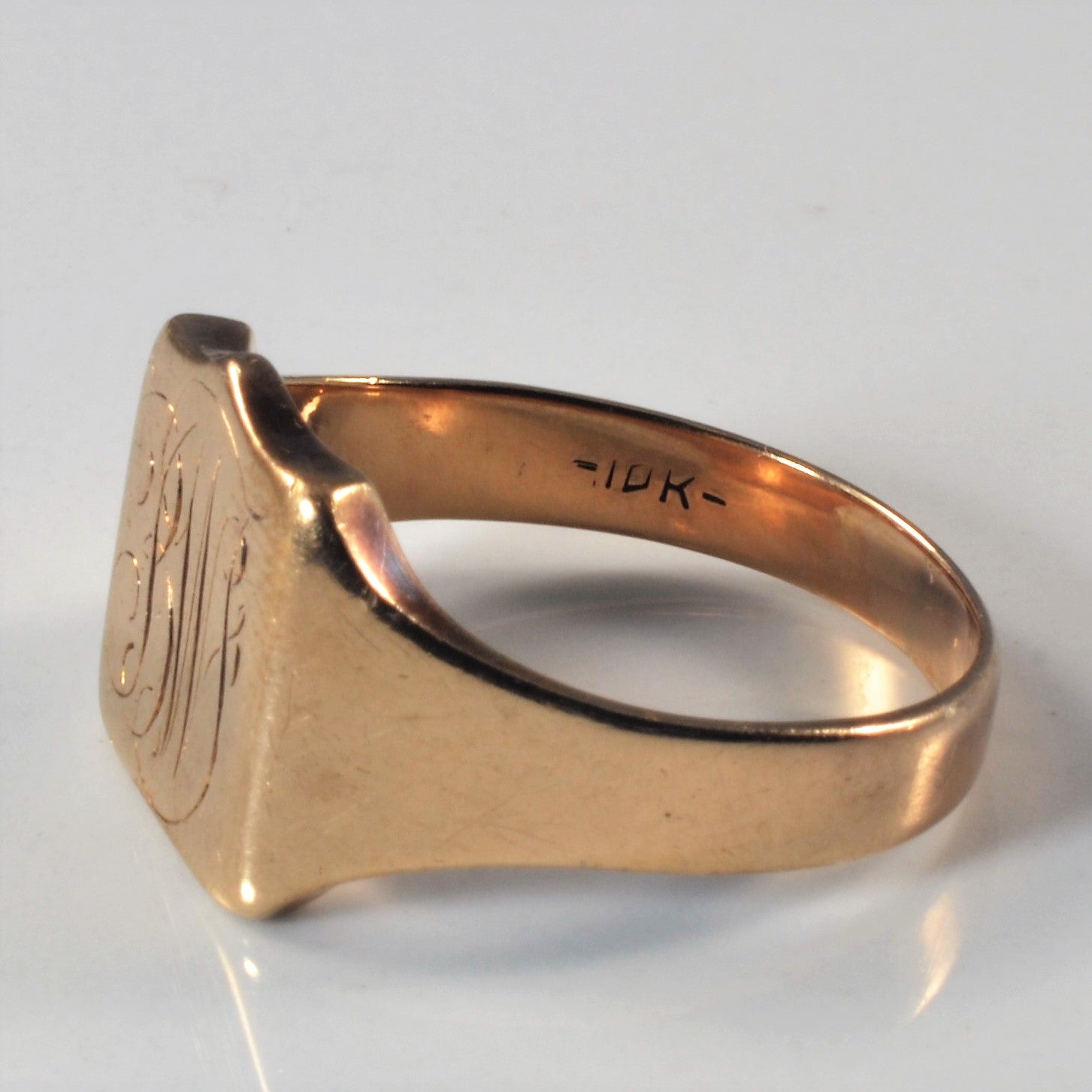 Engraved Initial 'BWF' Signet Ring | SZ 8.25 |