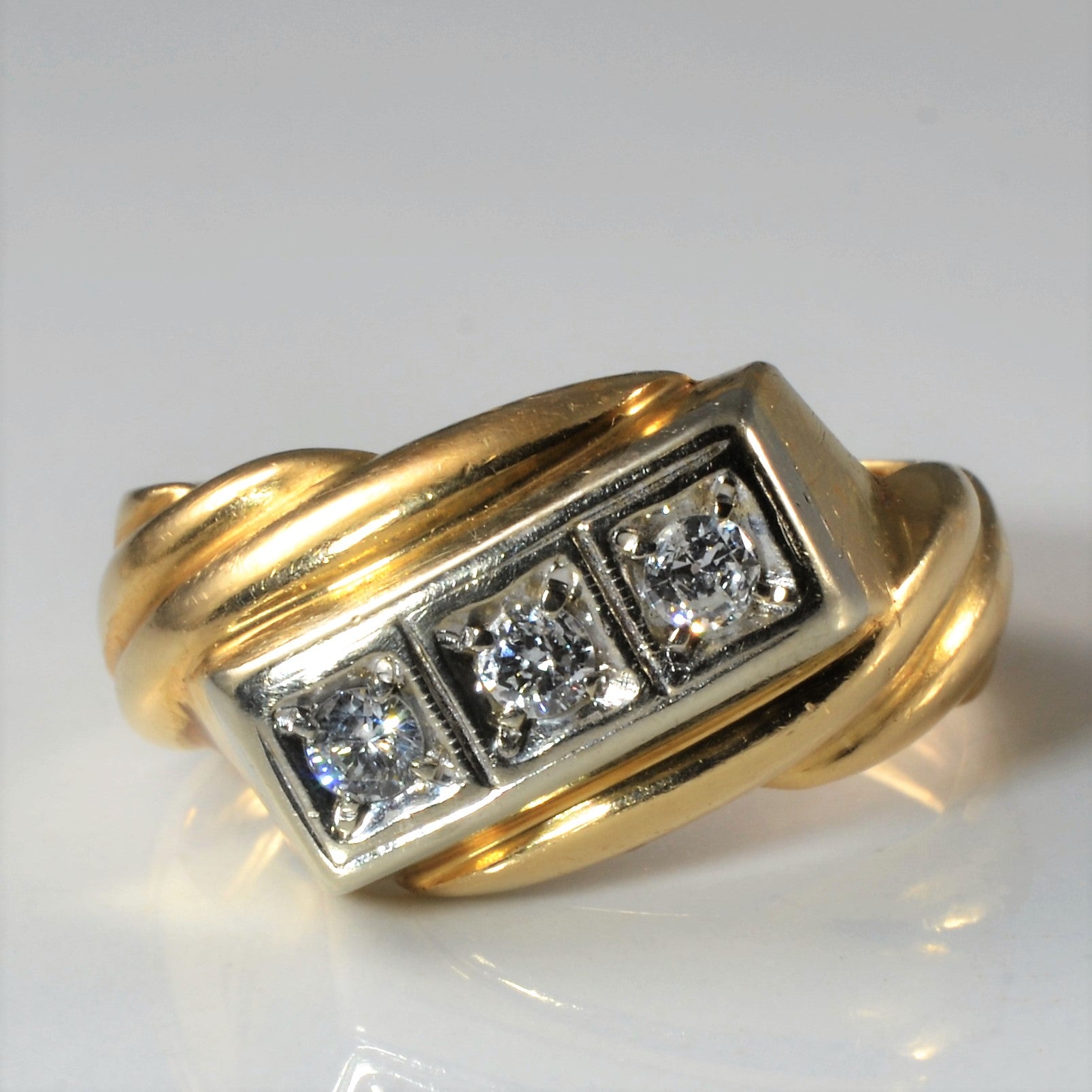 Three Stone Diamond Ring | 0.24ctw | SZ 8.75 |