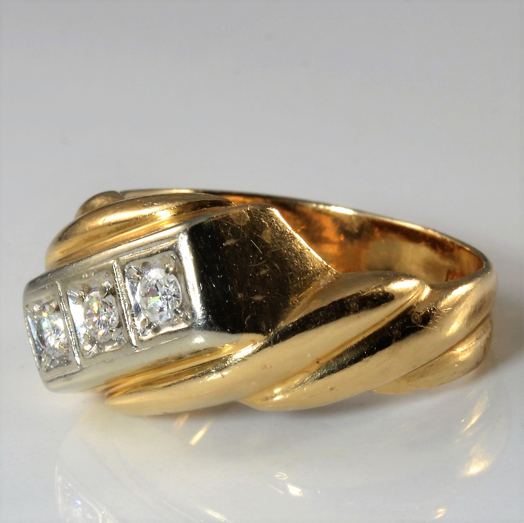 Three Stone Diamond Ring | 0.24ctw | SZ 8.75 |