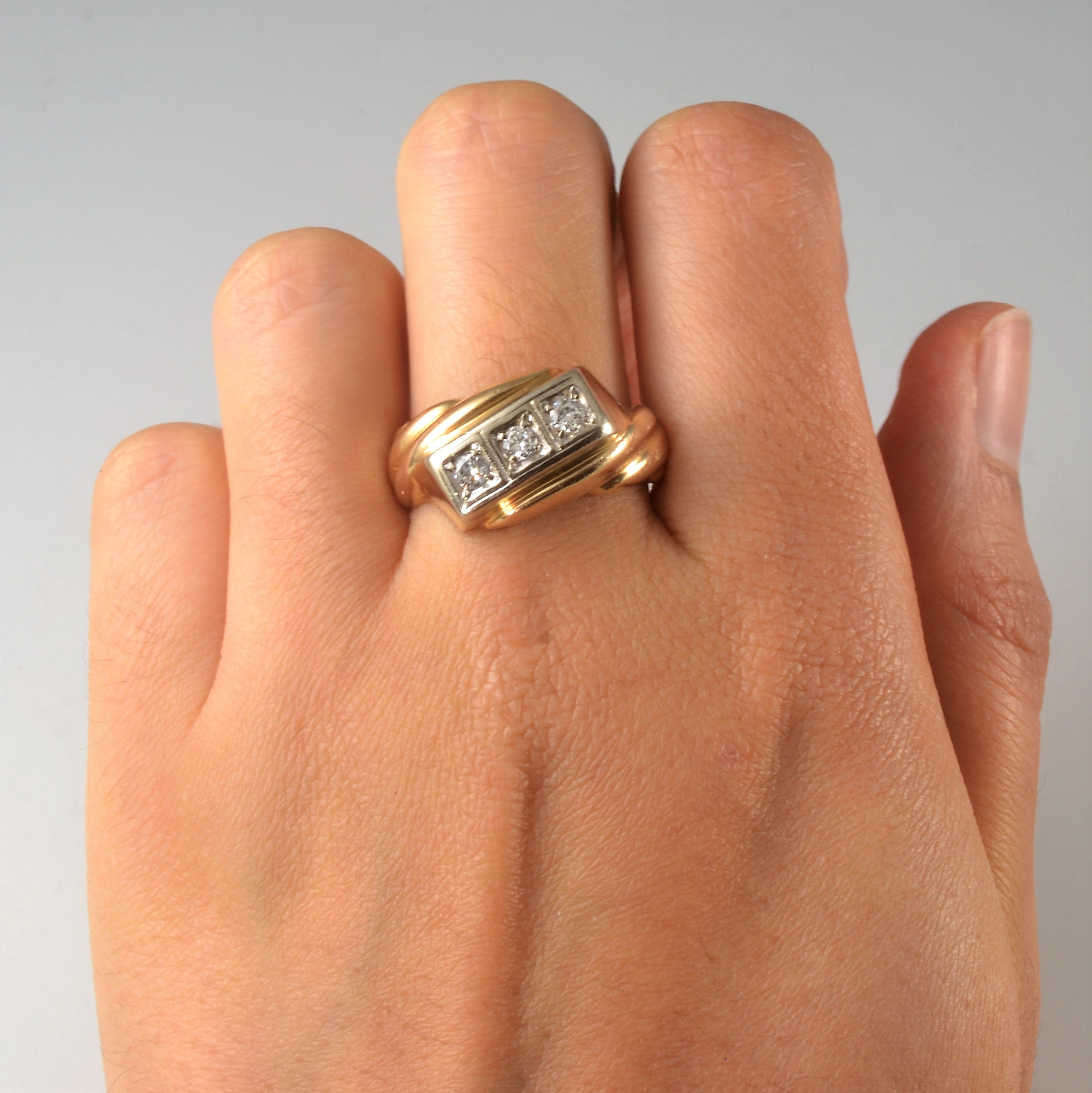 Three Stone Diamond Ring | 0.24ctw | SZ 8.75 |