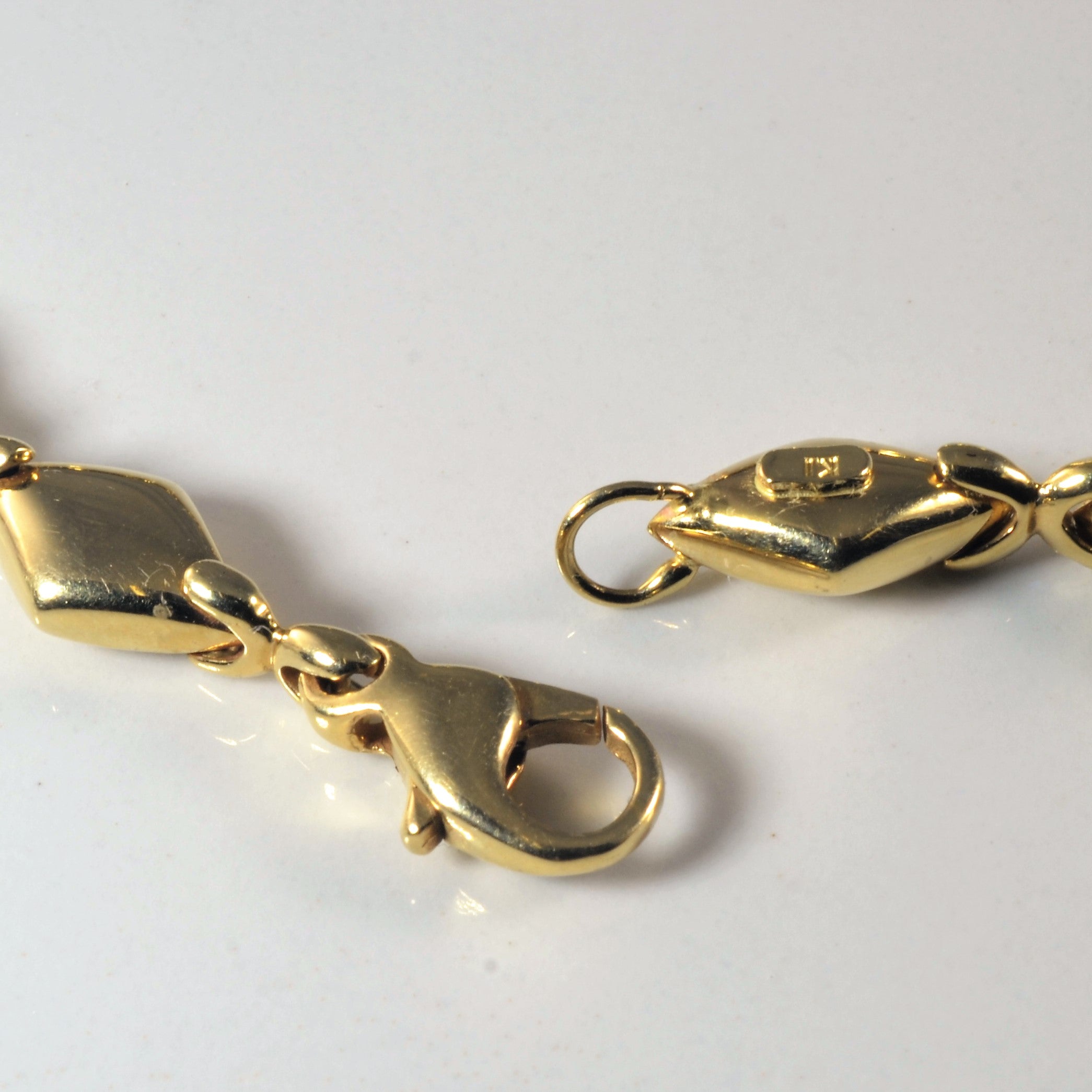 Puffed Chevron Link Necklace | 18" |