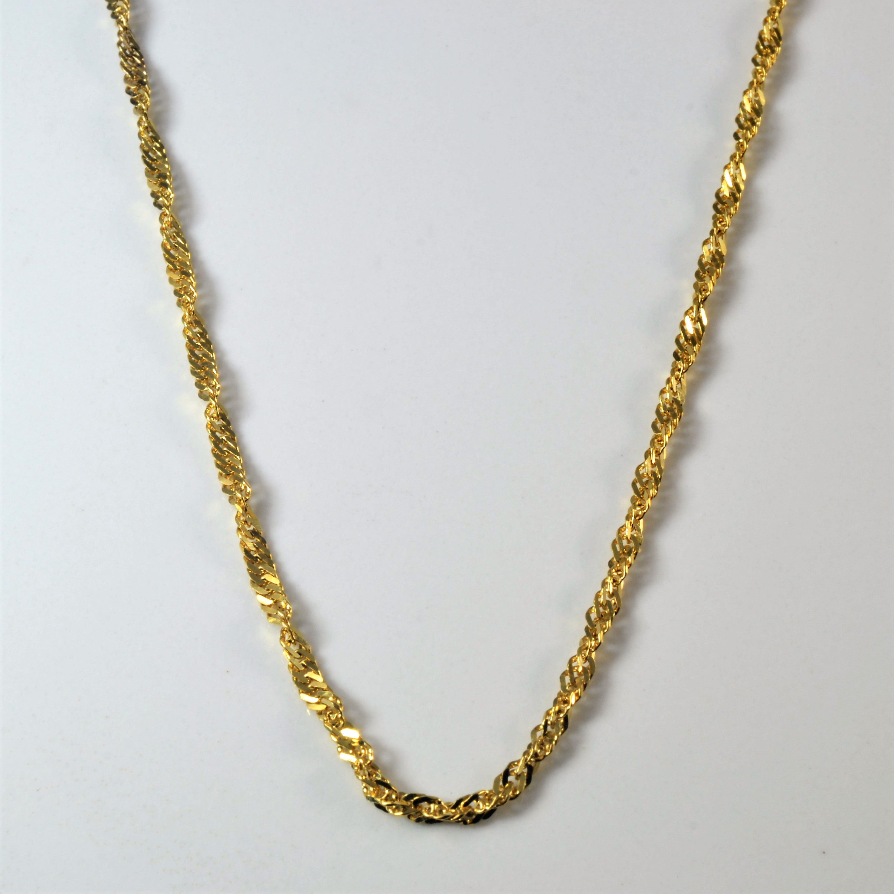 10k Yellow Gold Singapore Chain | 34" |