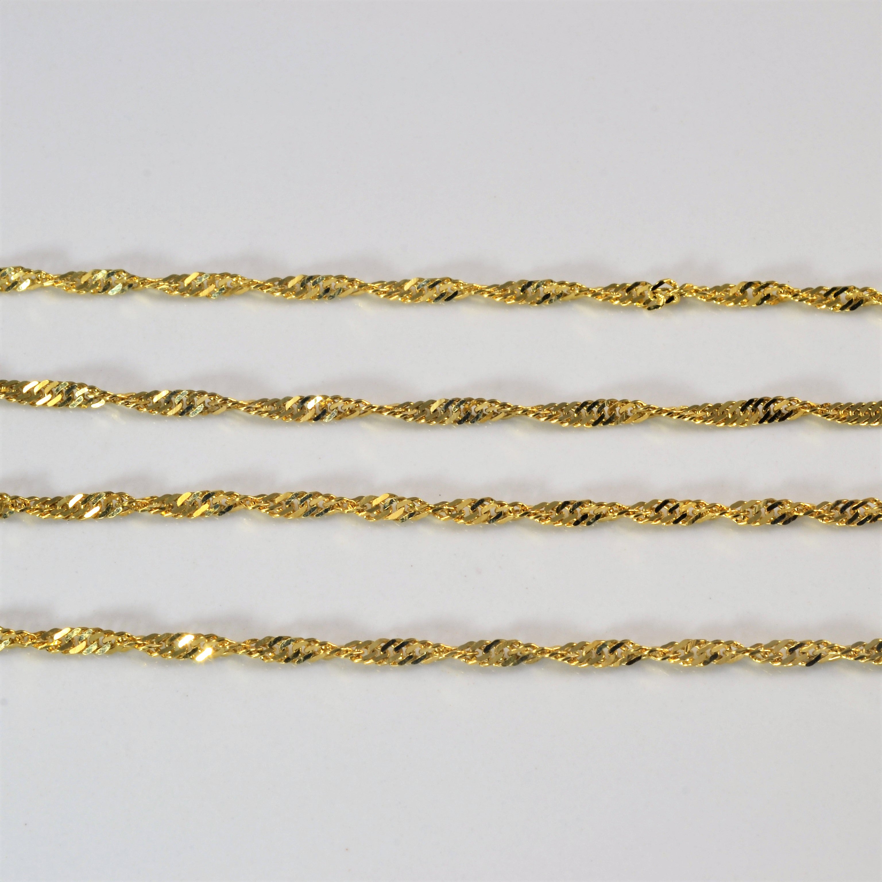 10k Yellow Gold Singapore Chain | 34" |