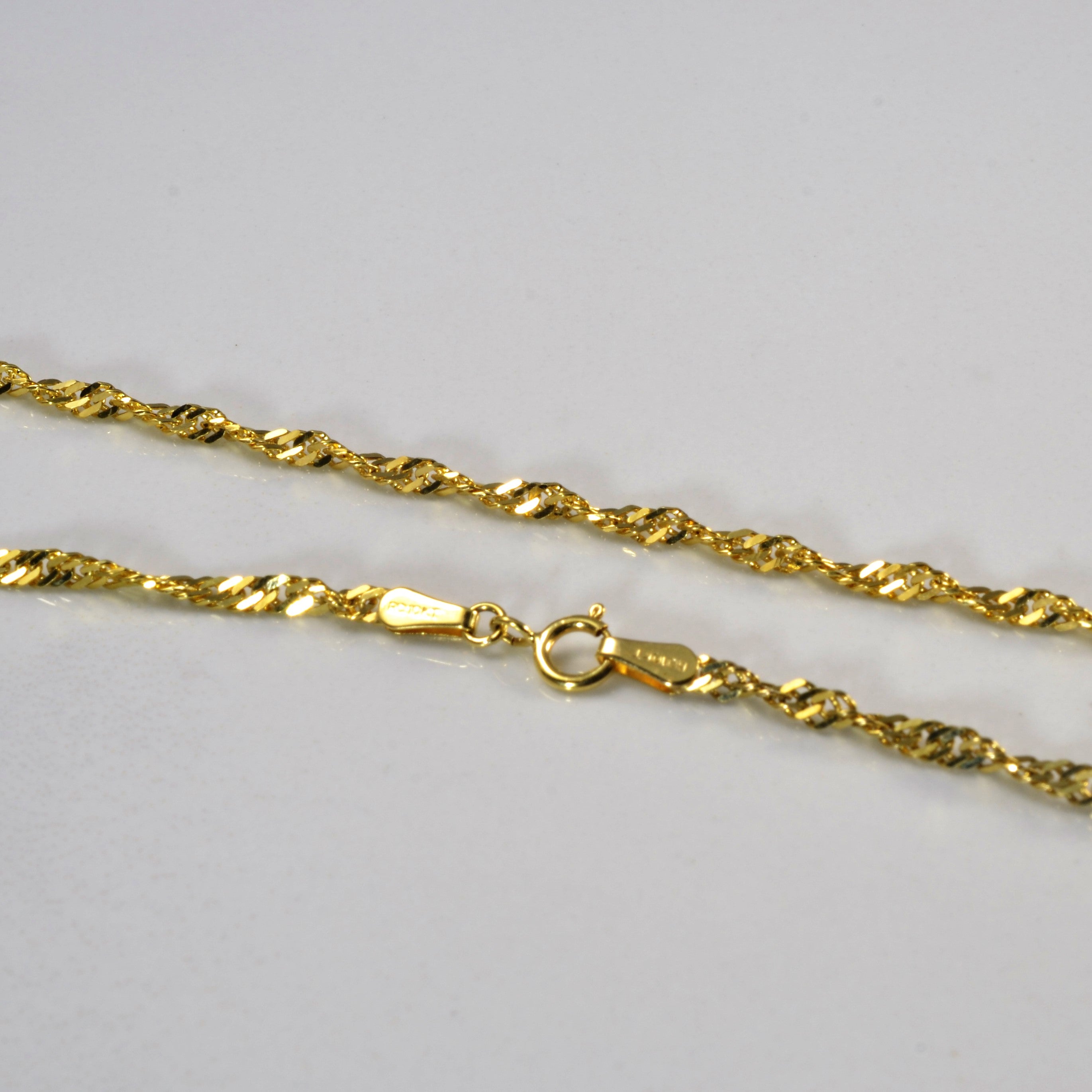 10k Yellow Gold Singapore Chain | 34" |