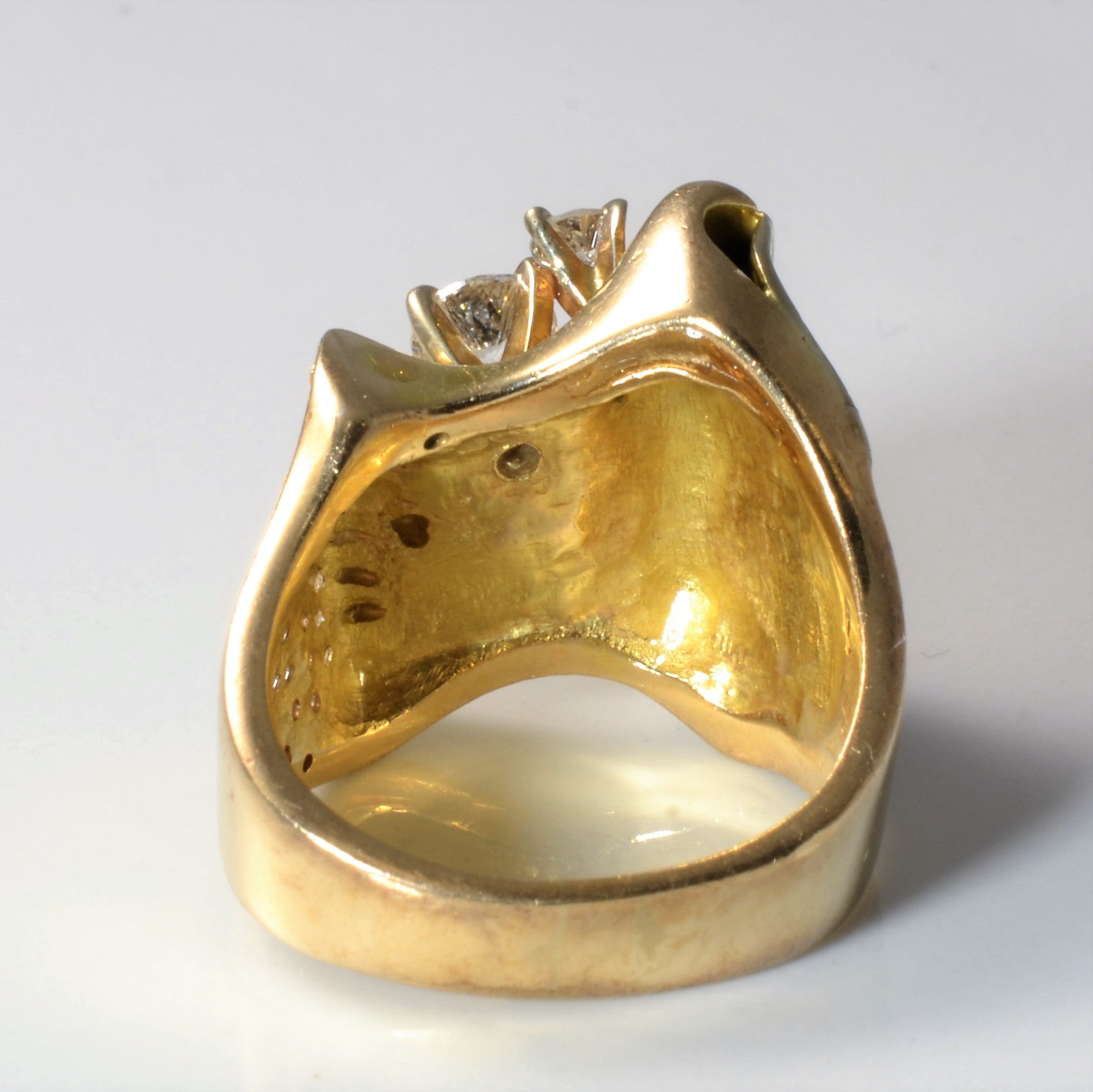 Wavy Multi Diamond Cocktail Ring | 1.01ctw | SZ 6.5 |