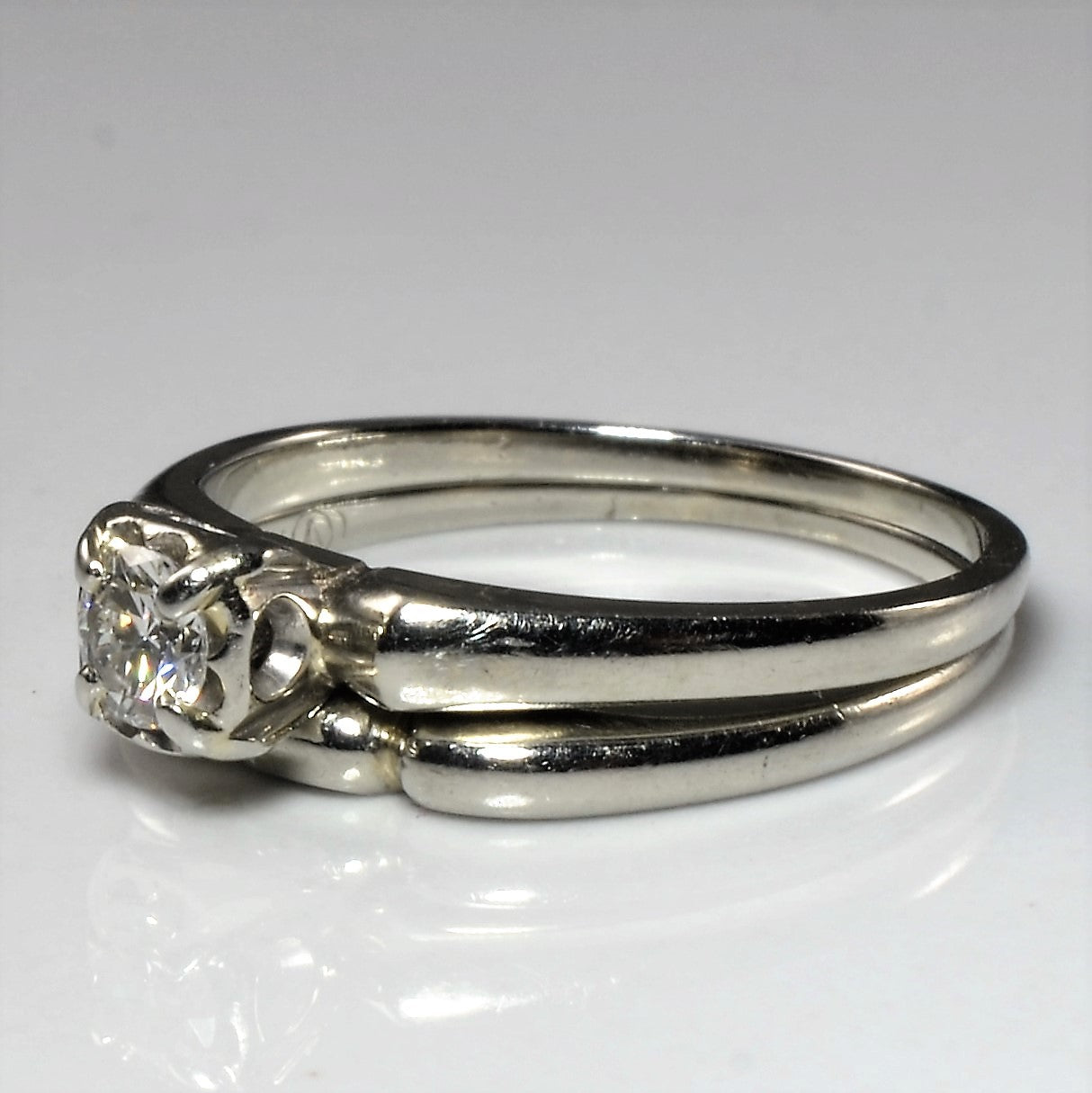 Solitaire Diamond Engagement Ring Set | 0.20ct| SZ 6.25 |