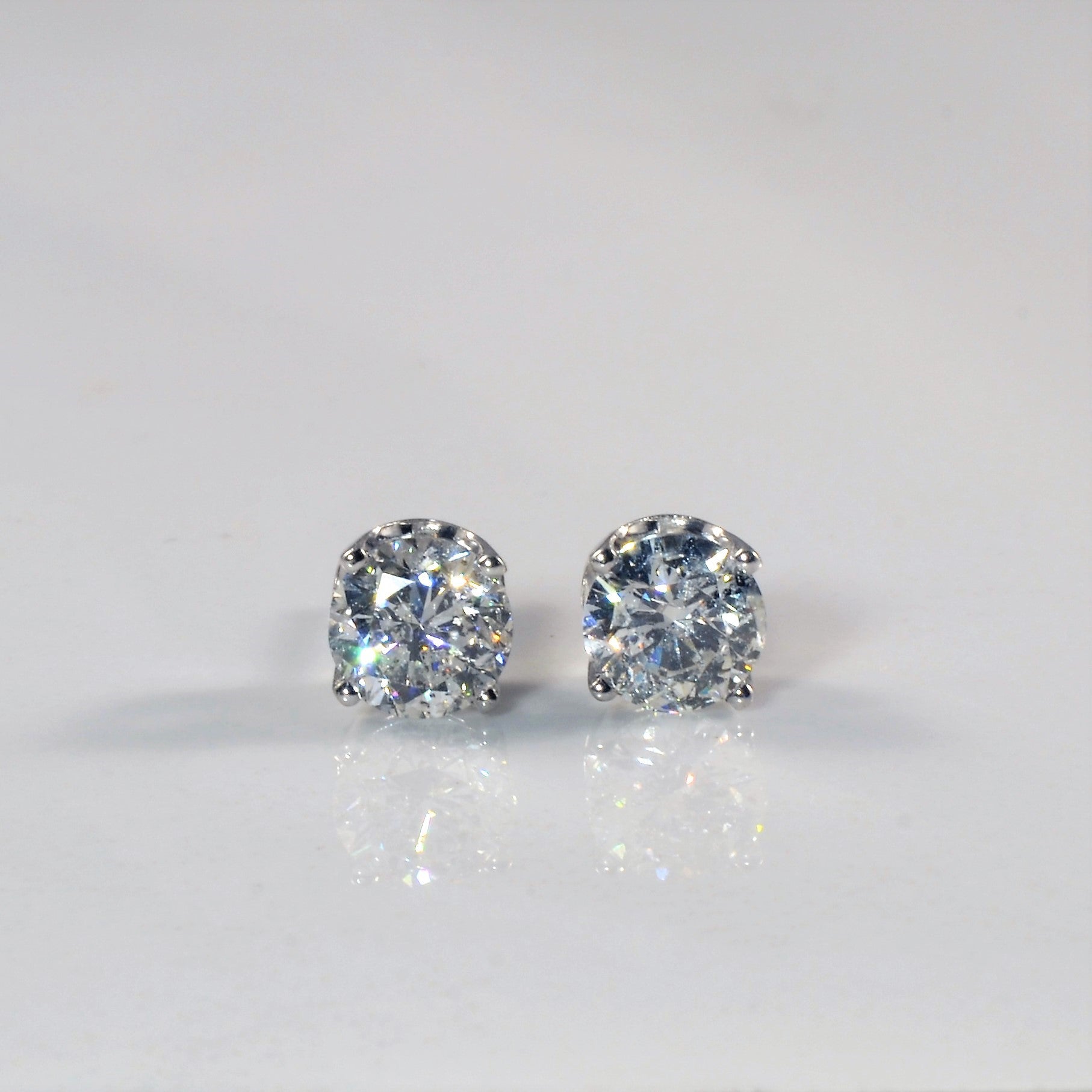 Boucles d'oreilles puces en diamant à vis | 1,12 ct |