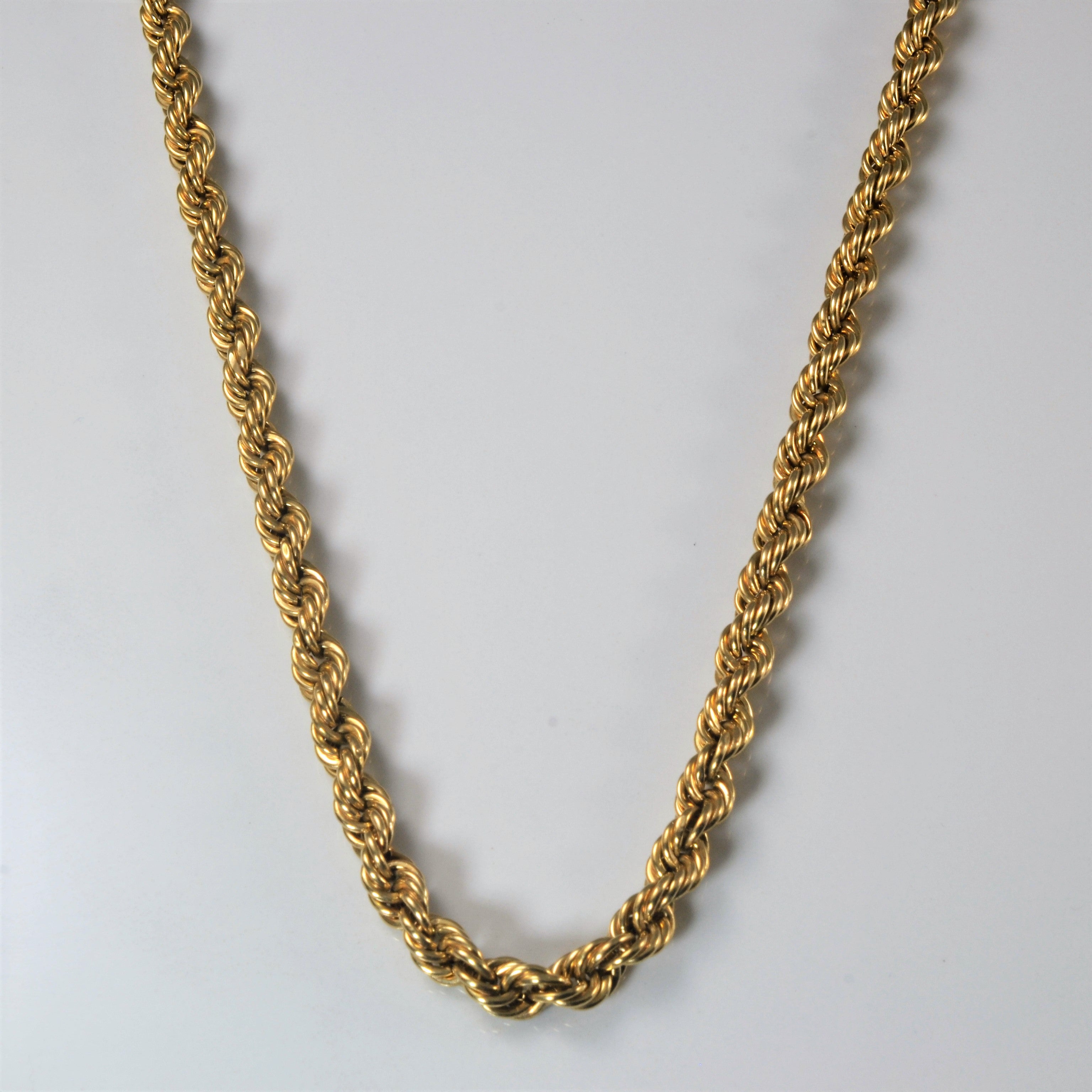 10k Yellow Gold Rope Chain | 32"|
