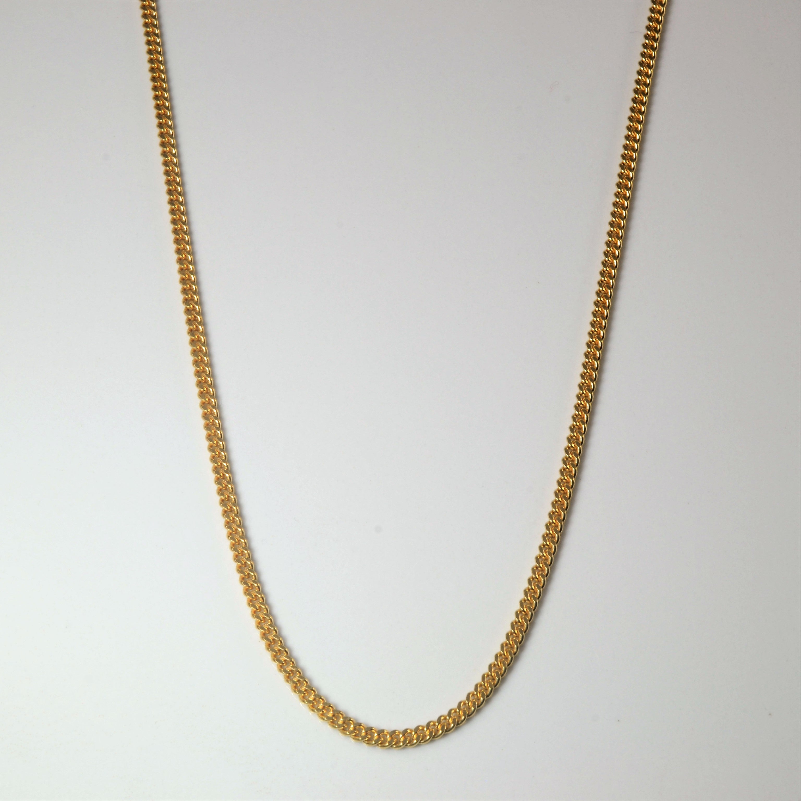 18k Yellow Gold Curb Chain | 24" |
