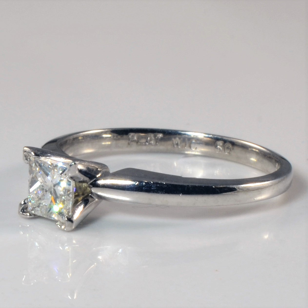 Solitaire Princess Diamond Ring | 0.50ct | SZ 7 |