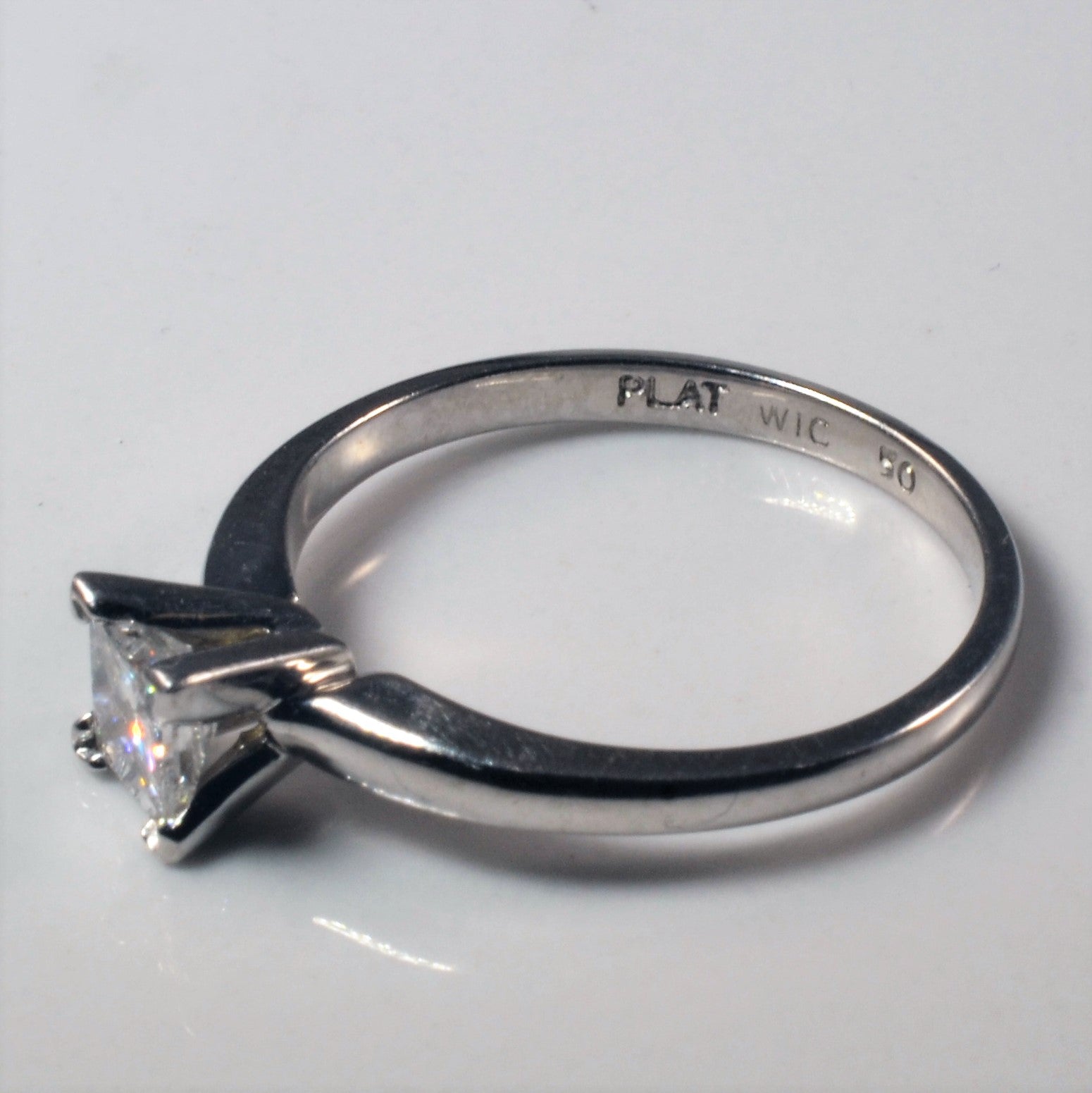Solitaire Princess Diamond Ring | 0.50ct | SZ 7 |