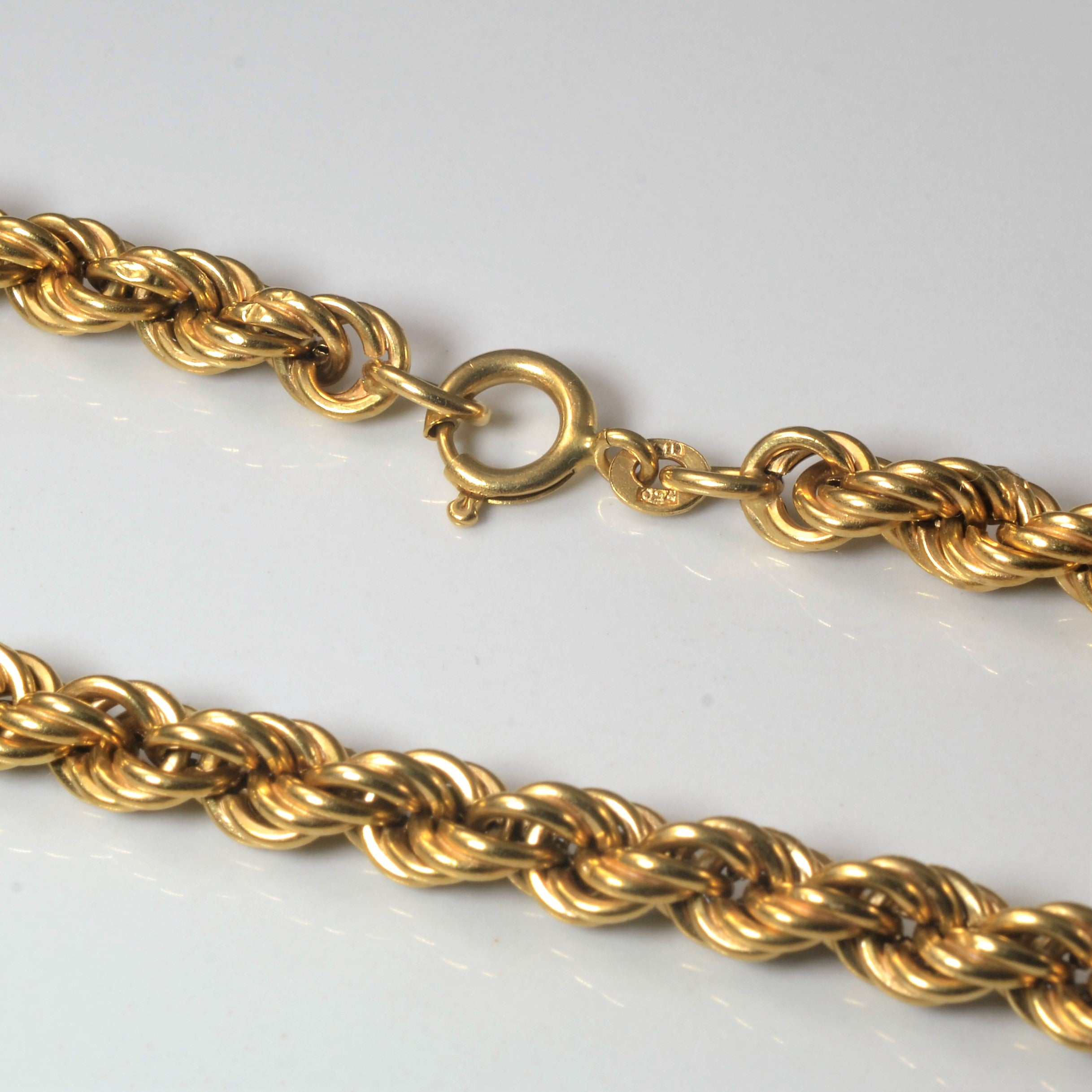 Chaîne corde en or jaune 18 carats | 24 pouces |