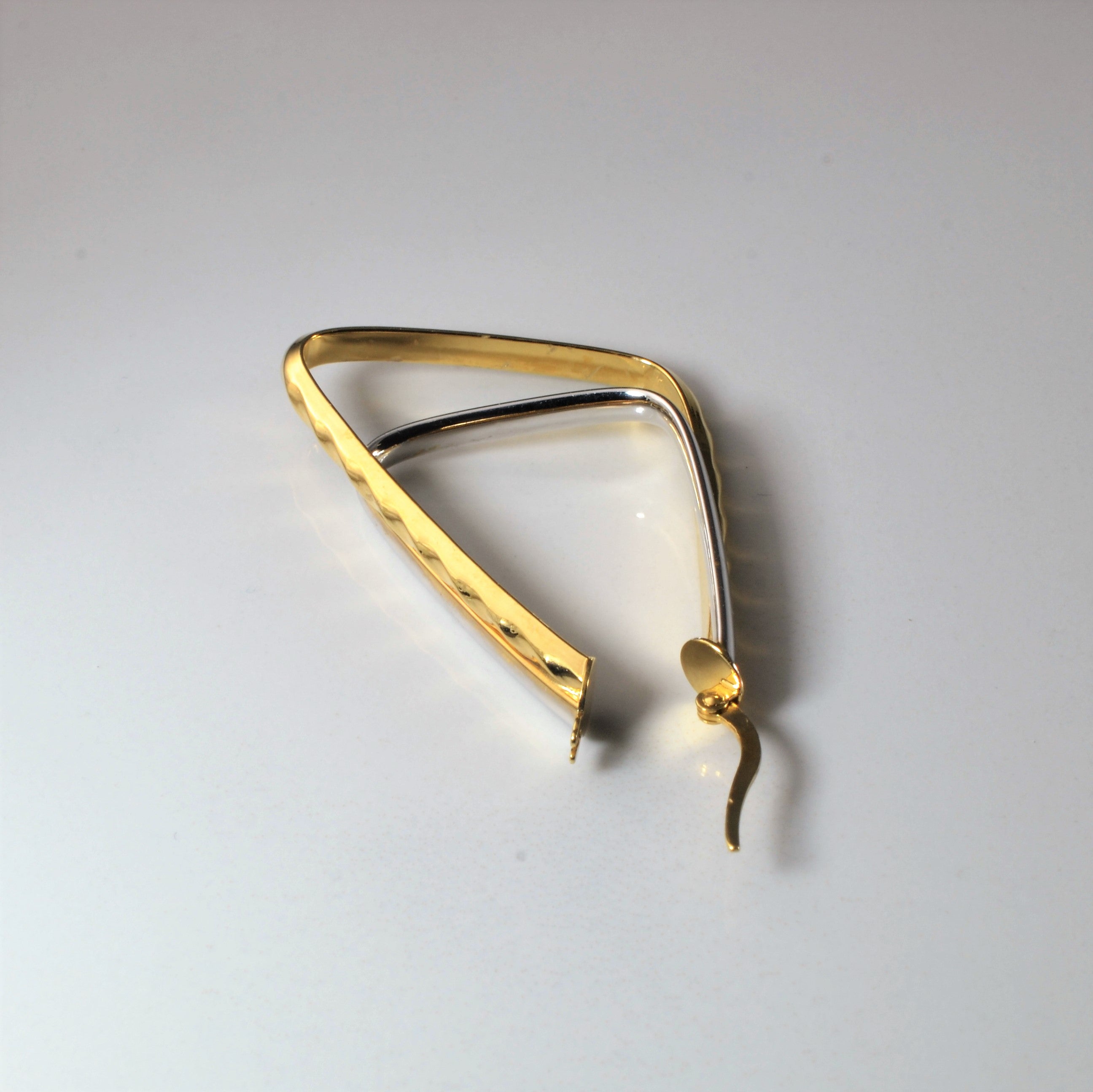 Two Tone Angled Hoops |