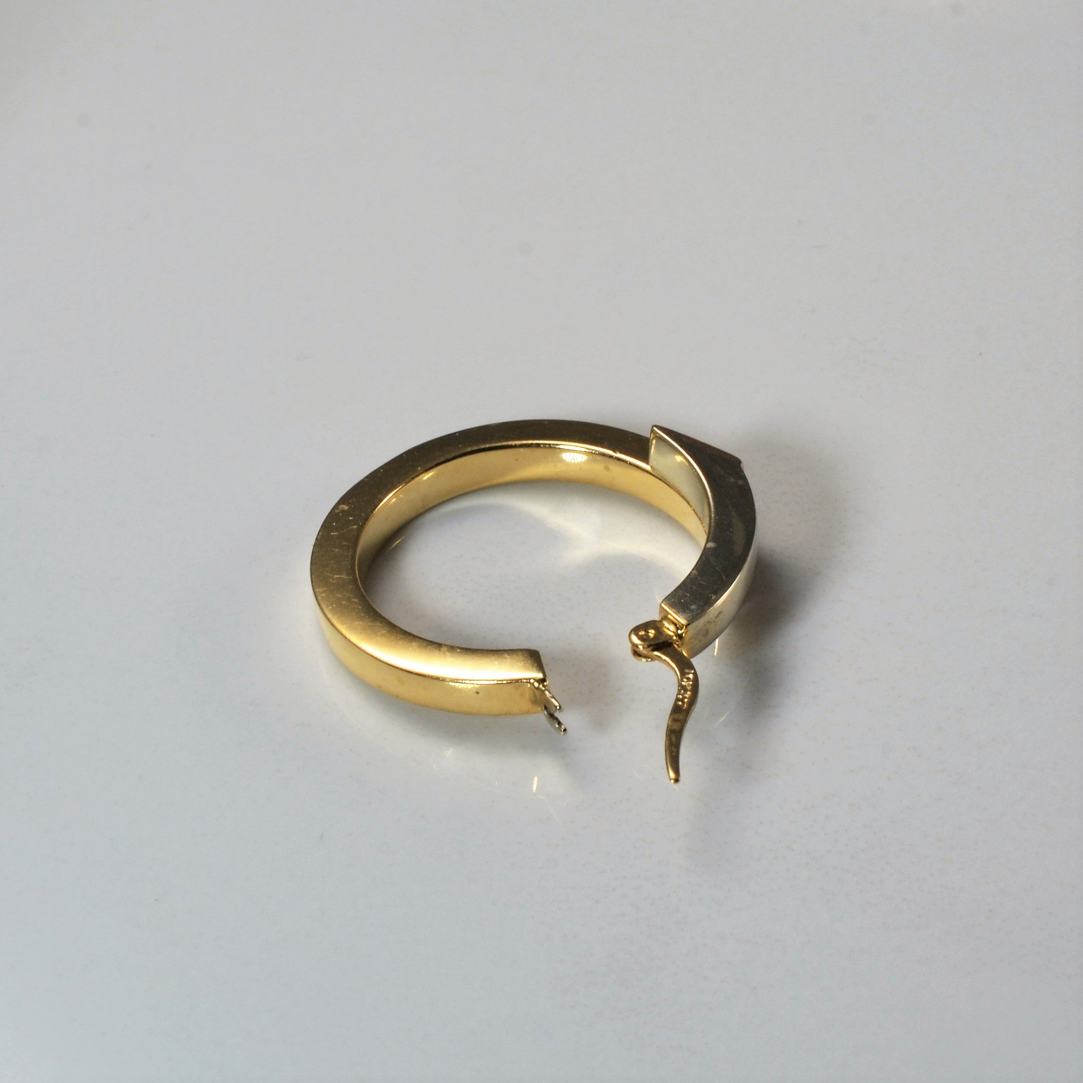 Two Tone Bypass Hoop Earrings |