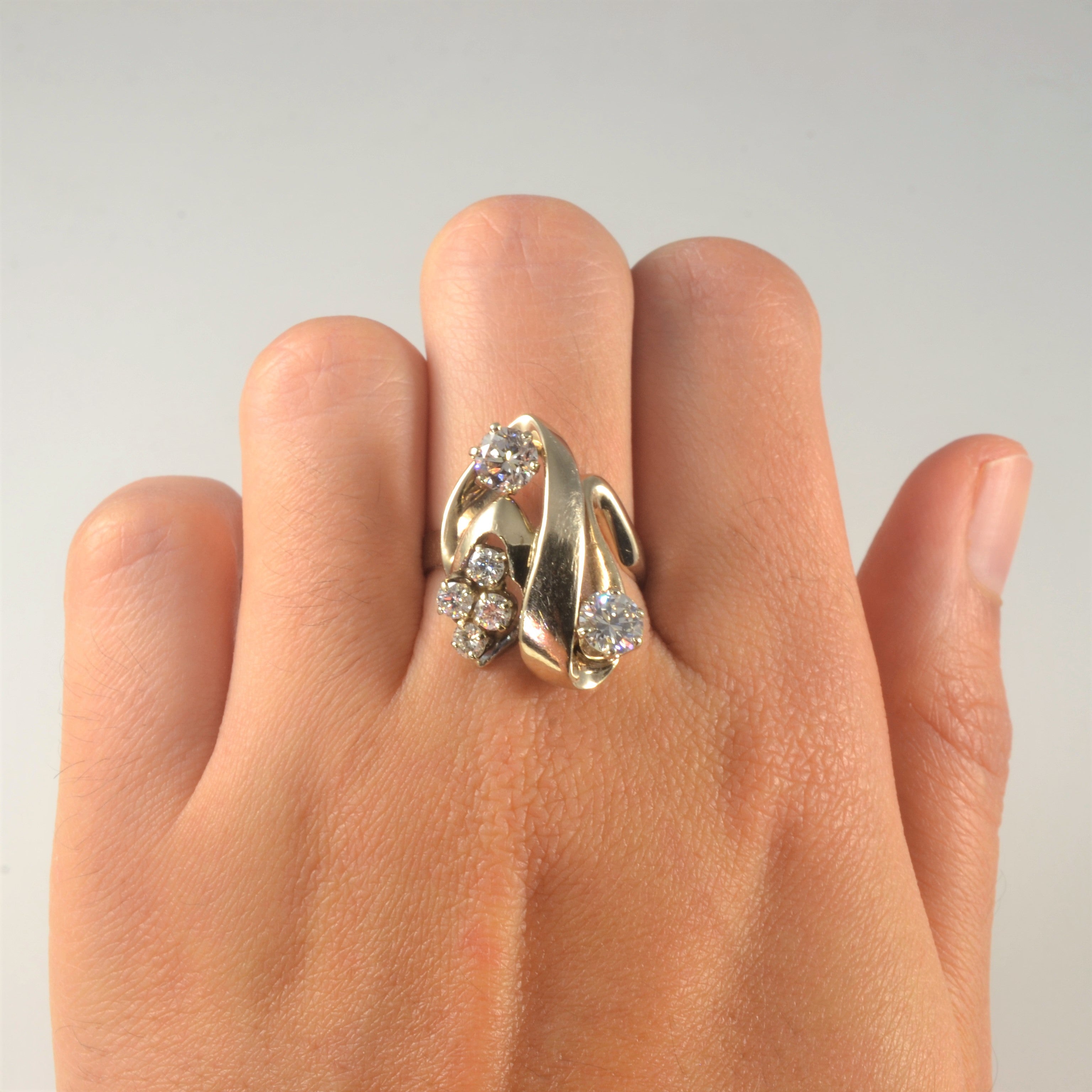 Abstract Diamond Cocktail Ring | 1.43ctw | SZ 8 |