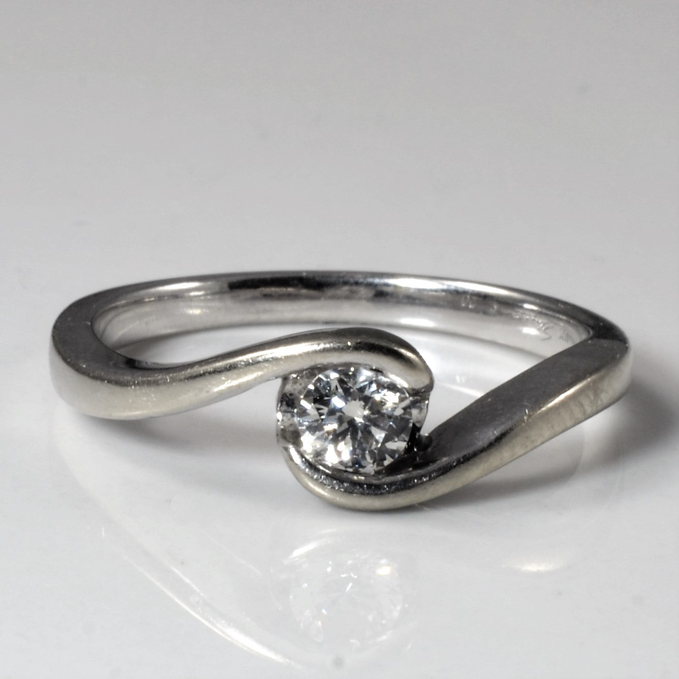 Bypass Diamond Solitaire Ring | 0.20ct | SZ 7 |