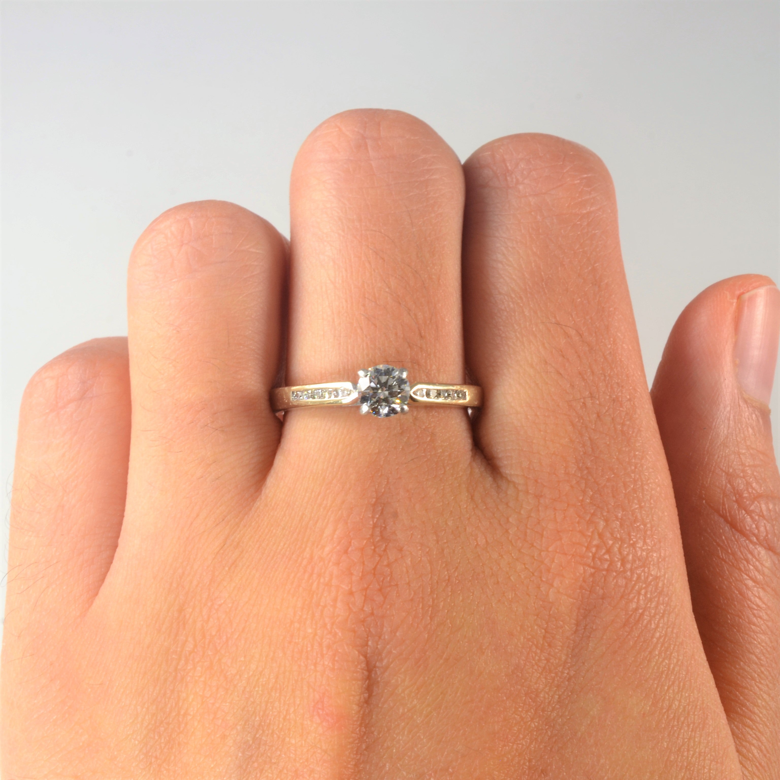 Classic Channel Accented Diamond Ring | 0.60ctw | SZ 8.75 |