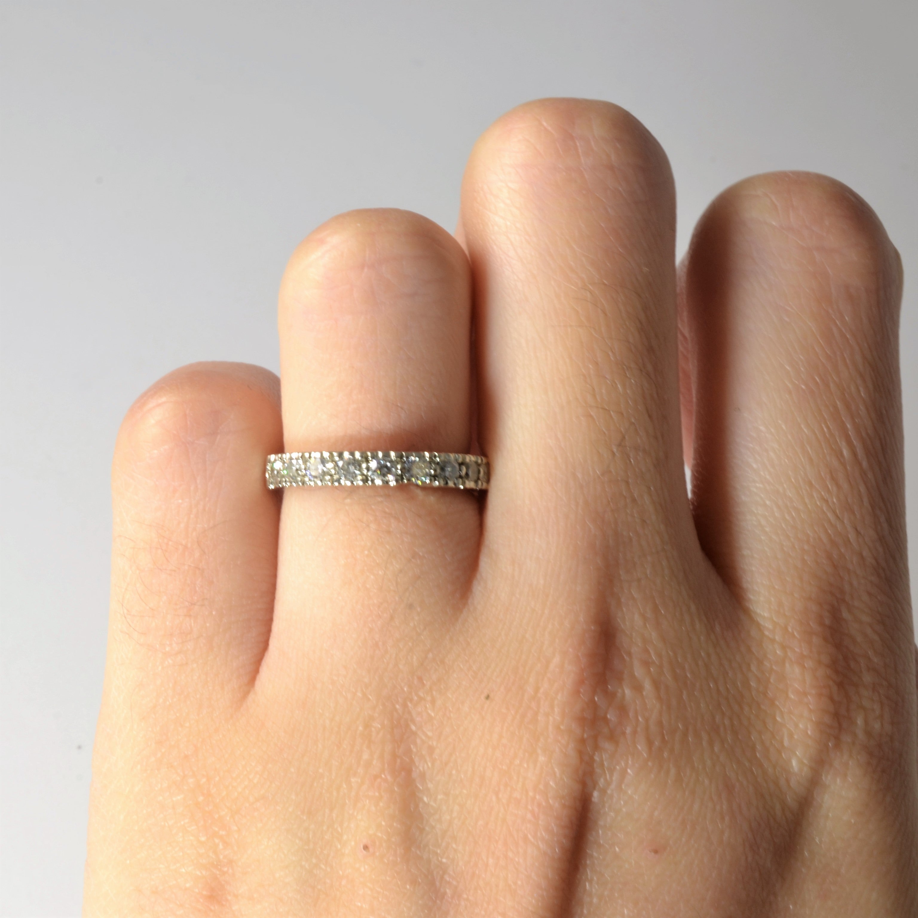 Pave Set Diamond Band | 0.39ctw | SZ 4.5 |