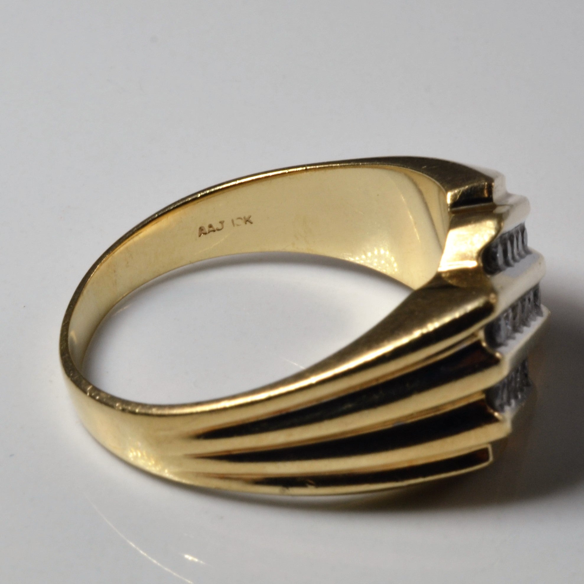 Diagonal Channel Set Diamond Ring | 0.48ctw | SZ 11.25 |