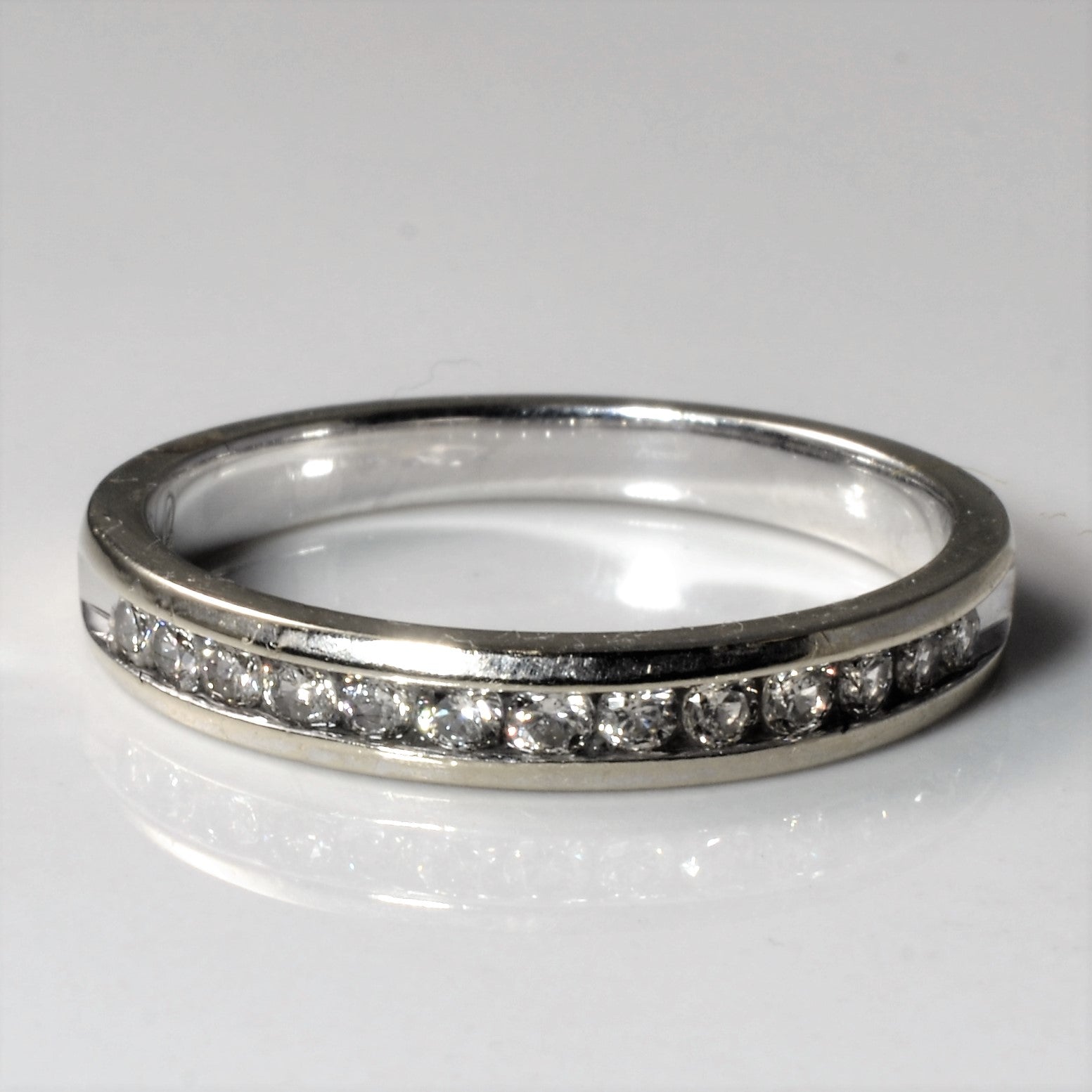 Channel Set Diamond Semi Eternity Band | 0.28ctw | SZ 7 |
