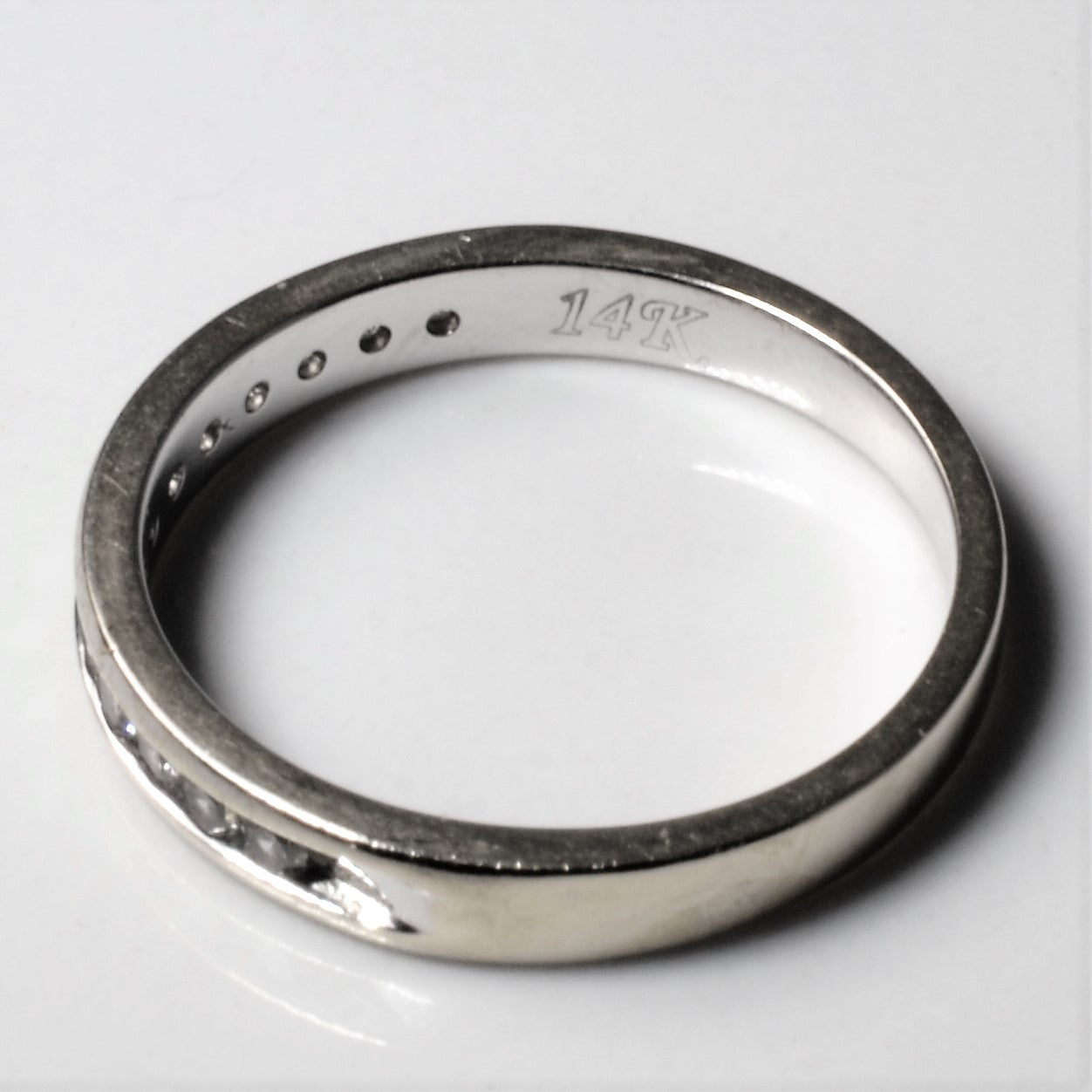Channel Set Diamond Semi Eternity Band | 0.28ctw | SZ 7 |