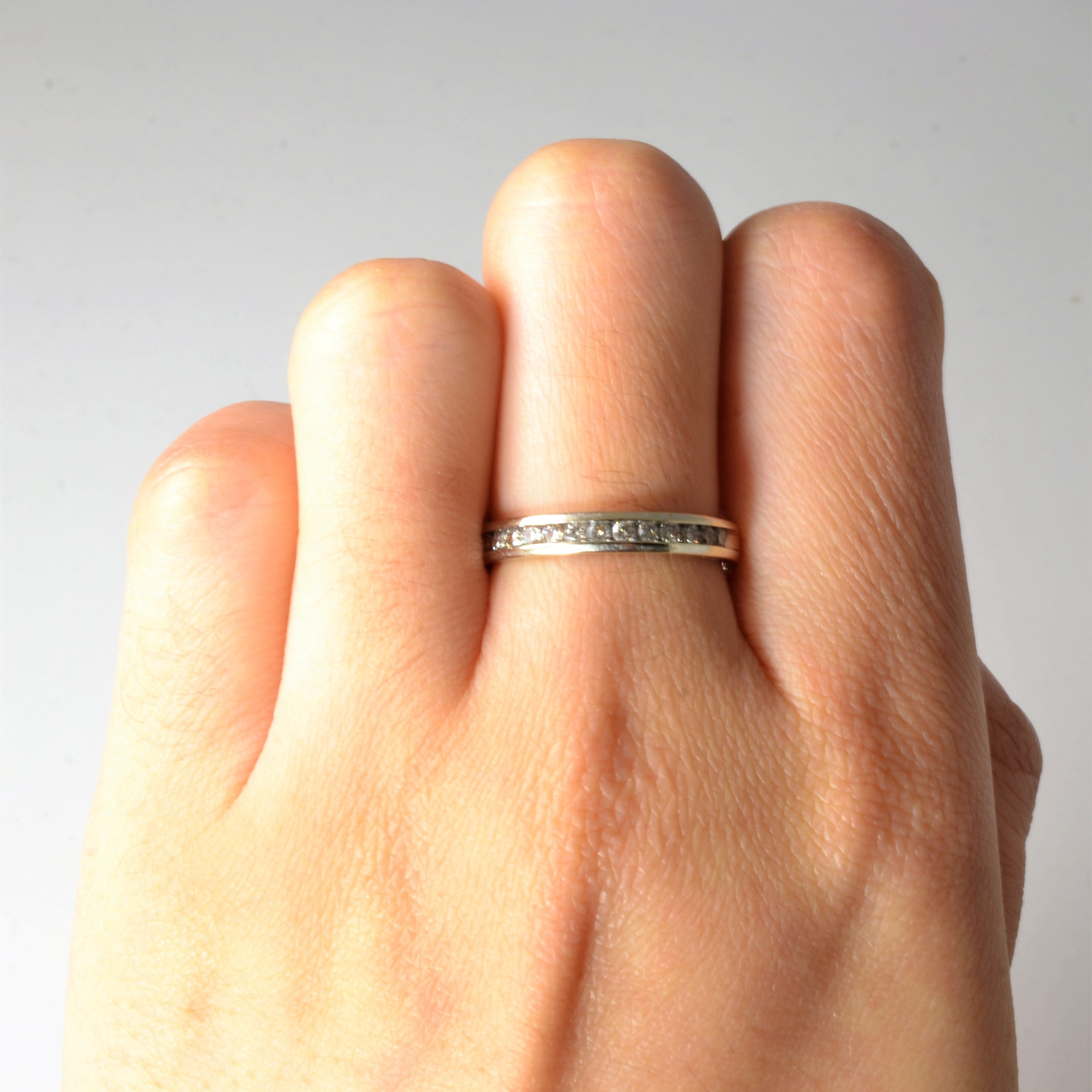 Channel Set Diamond Semi Eternity Band | 0.28ctw | SZ 7 |