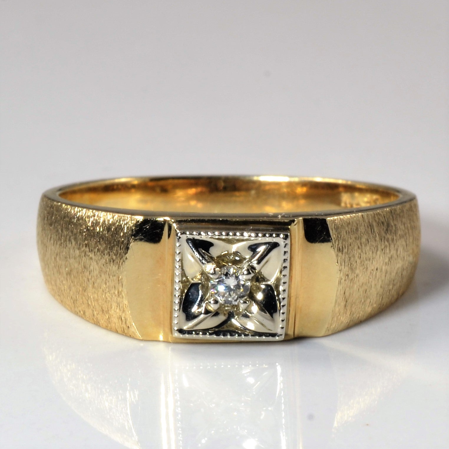 Brushed Diamond Ring | 0.04ct | SZ 9.25 |