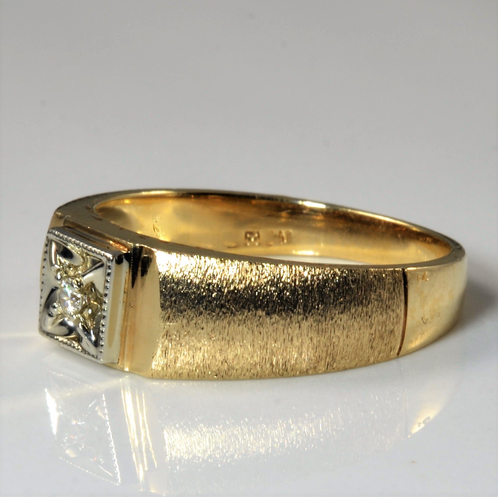 Brushed Diamond Ring | 0.04ct | SZ 9.25 |