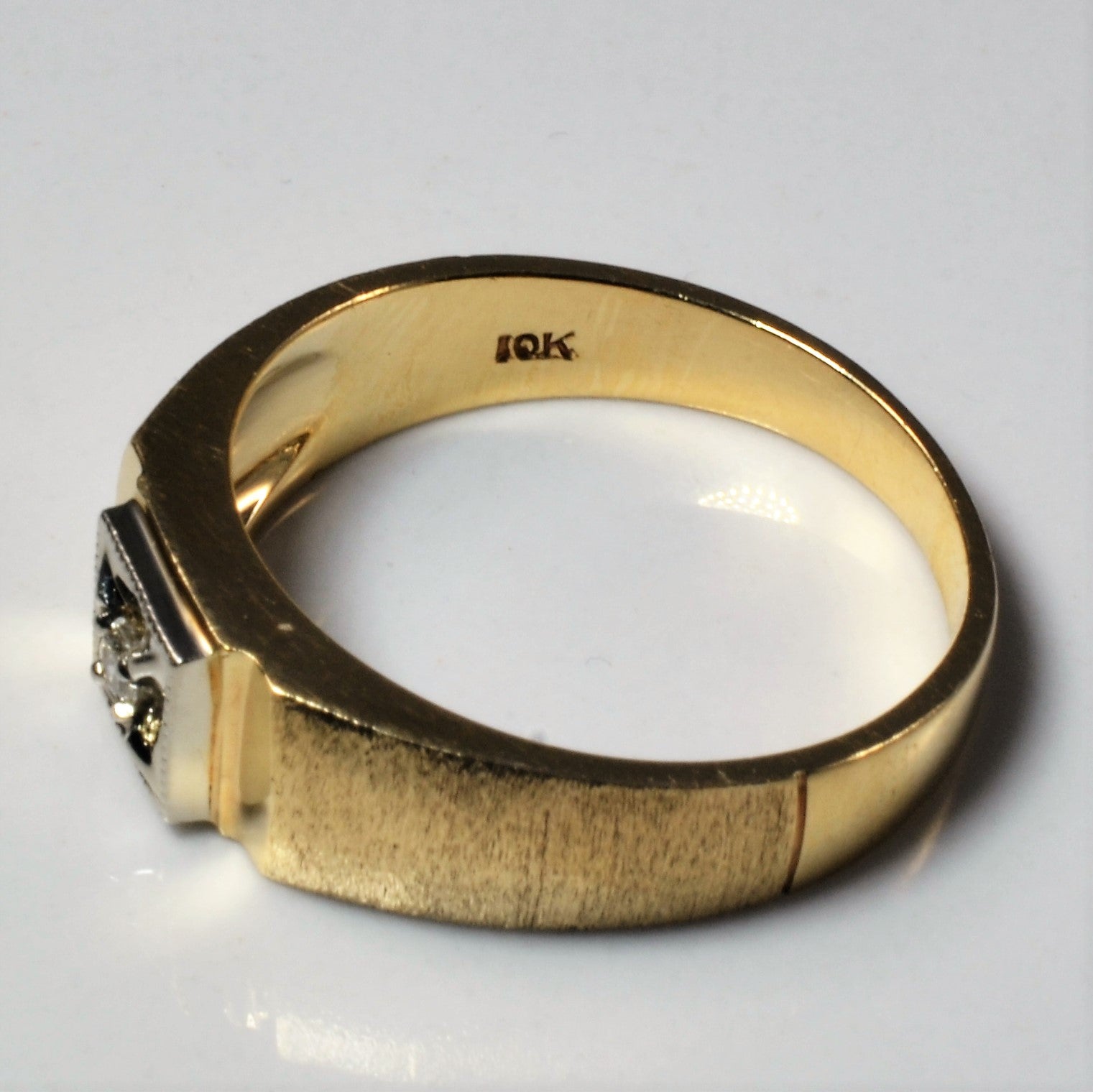 Brushed Diamond Ring | 0.04ct | SZ 9.25 |