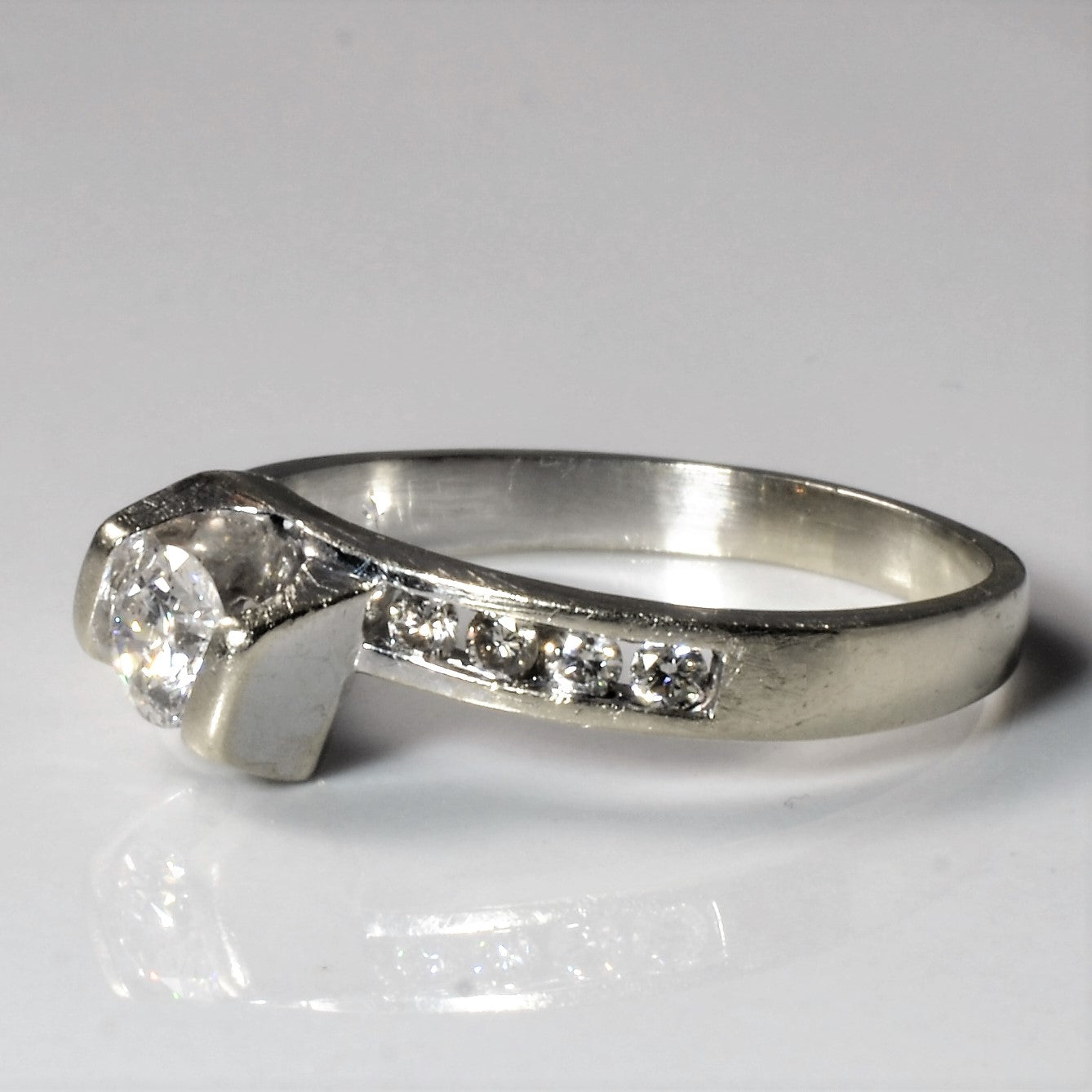 Diamond Bypass Engagement Ring | 0.49ctw | SZ 7.75 |