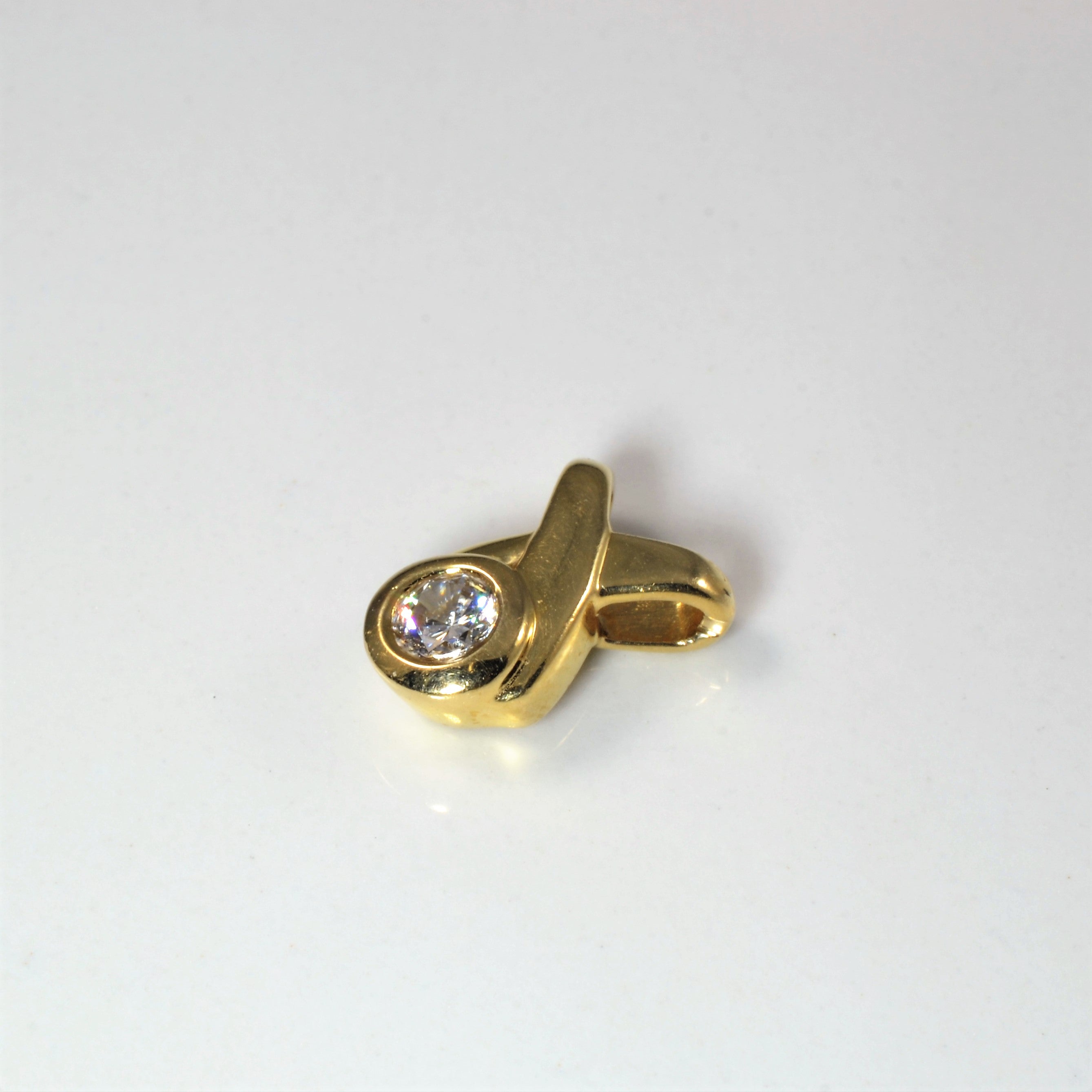 Bypass Bezel Set Diamond Pendant | 0.20ct |