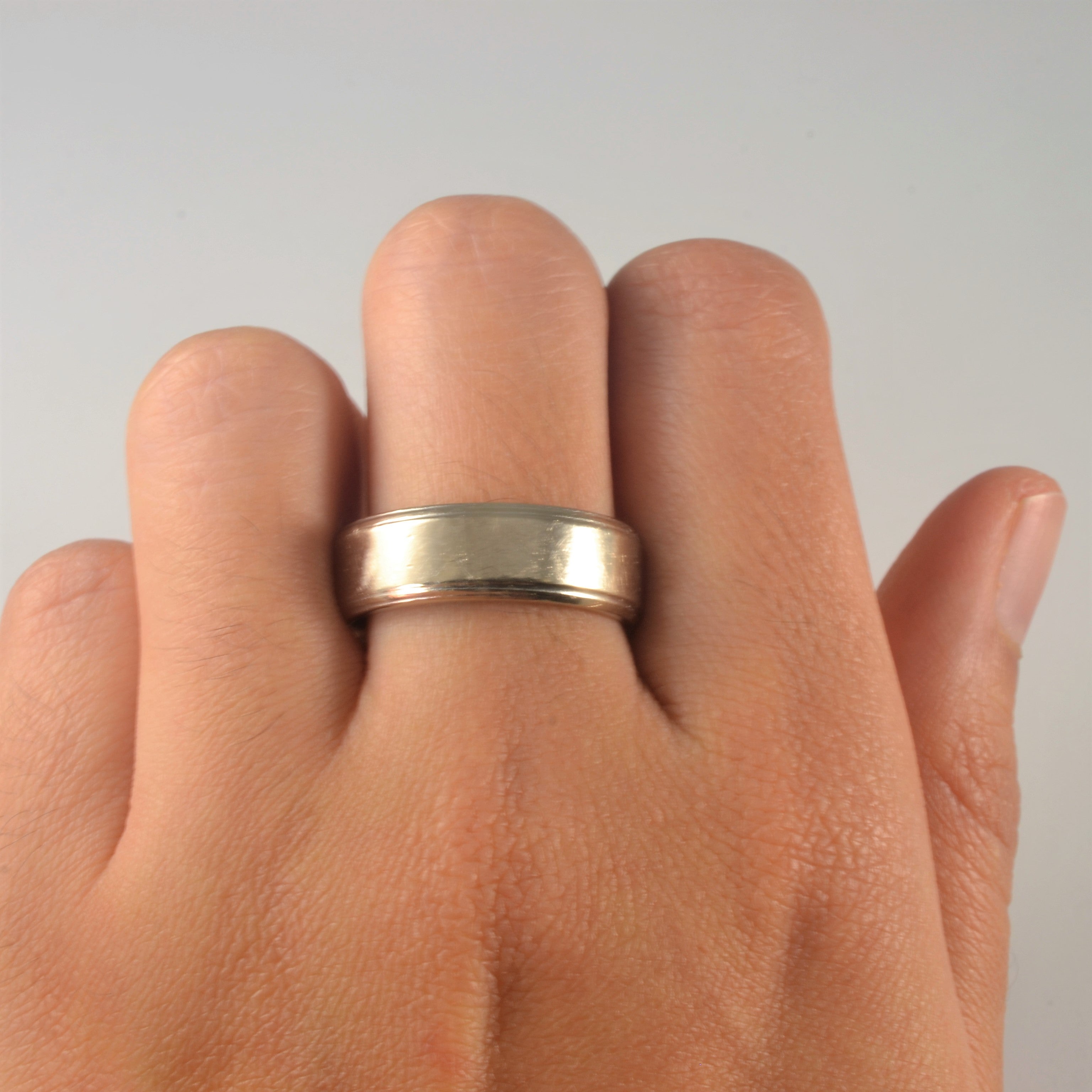 White Gold Wedding Band | SZ 9.5 |