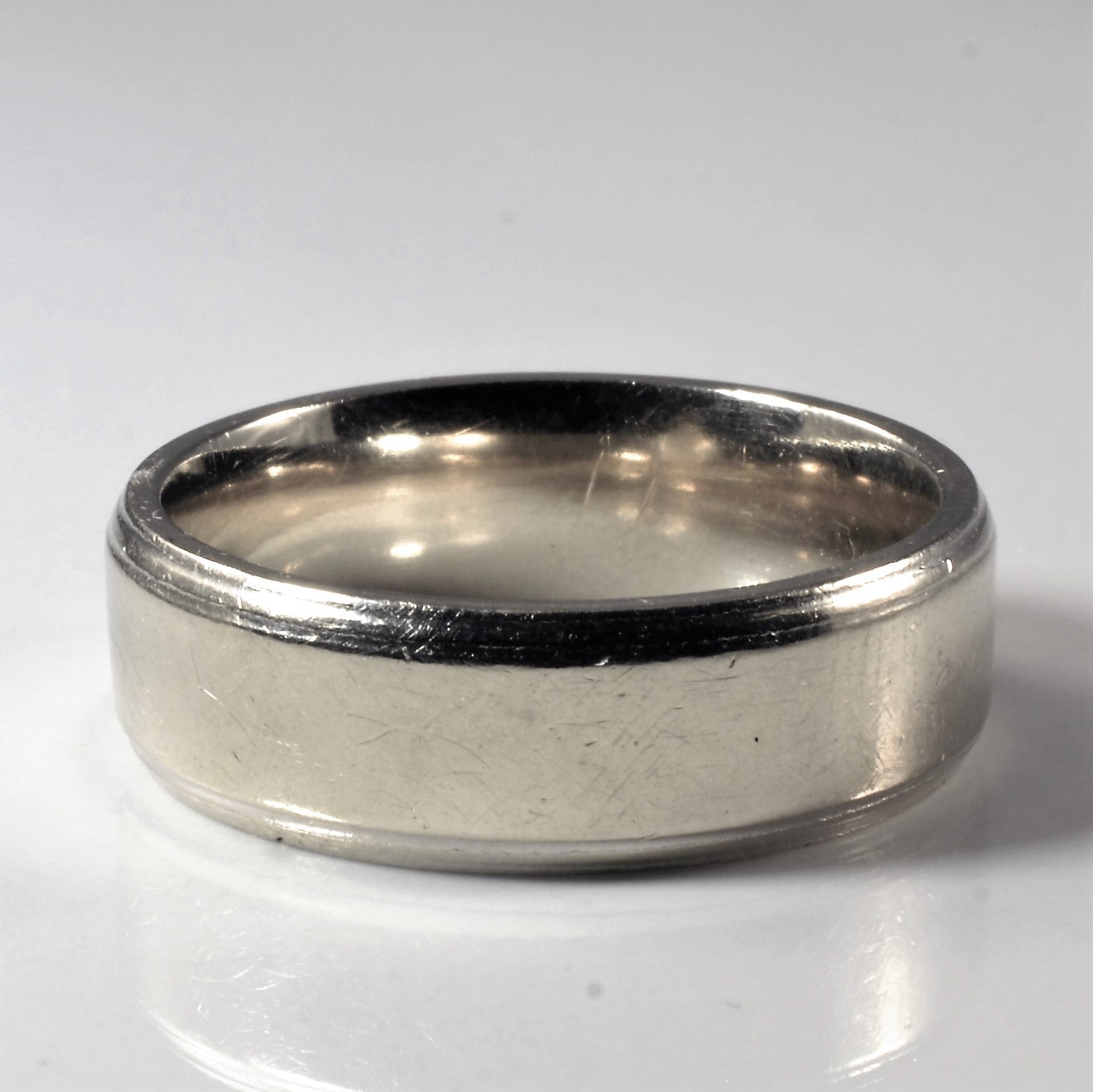 White Gold Wedding Band | SZ 9.5 |