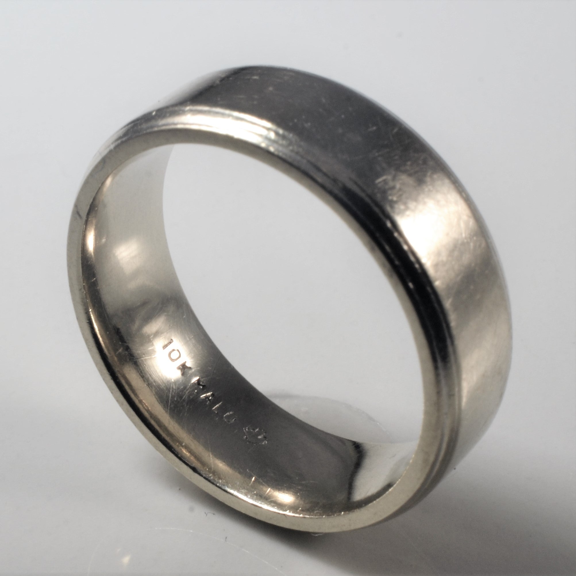 White Gold Wedding Band | SZ 9.5 |