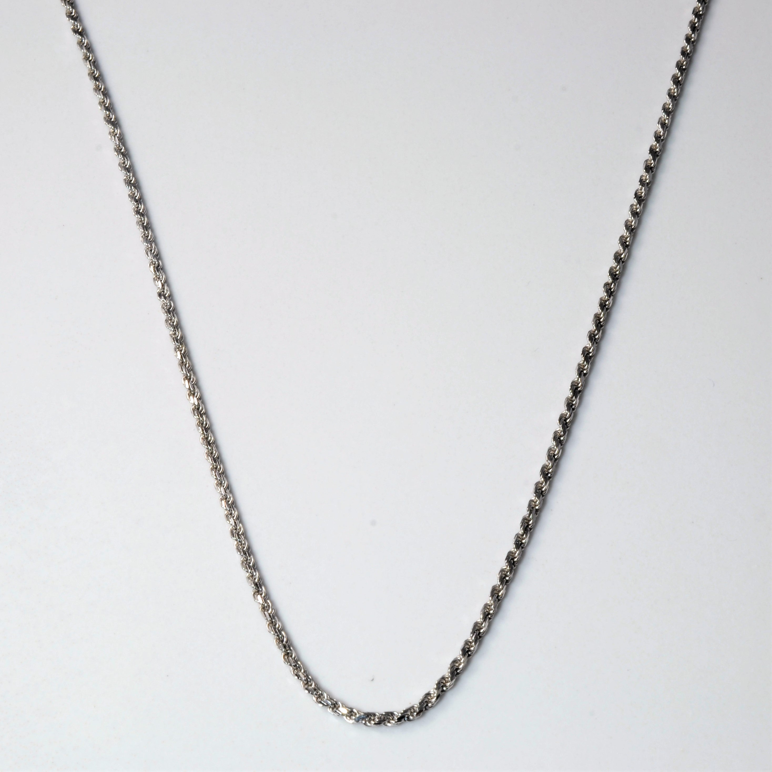 14k White Gold Rope Chain | 16" |