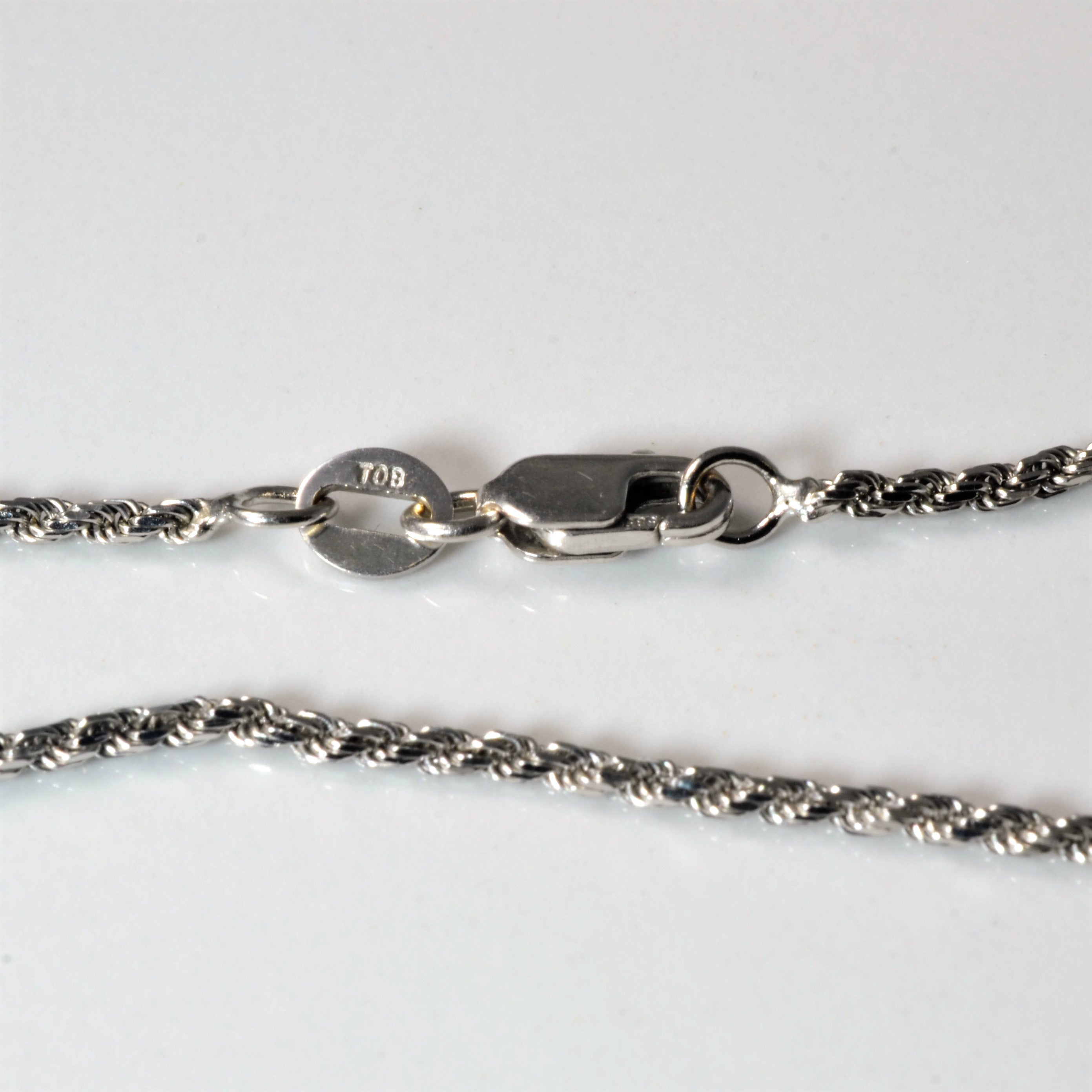 14k White Gold Rope Chain | 16" |