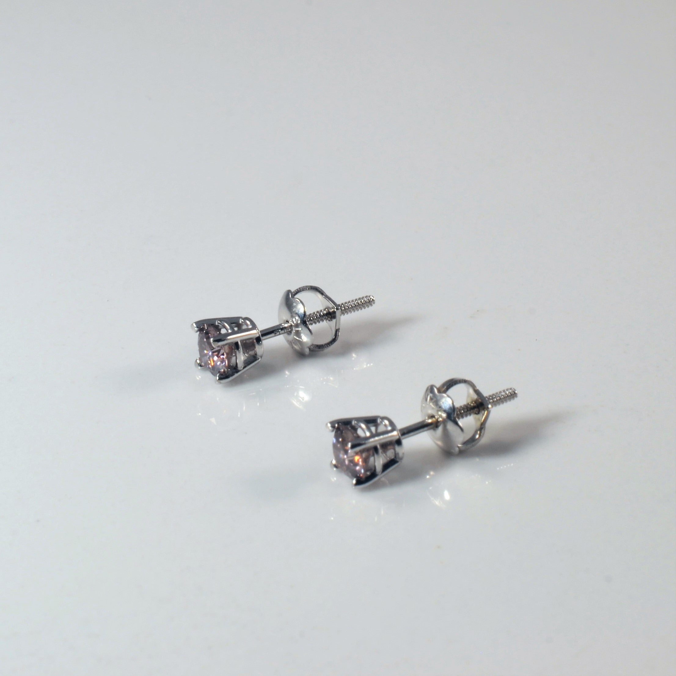 Pink Diamond Stud Earrings | 0.42ctw |