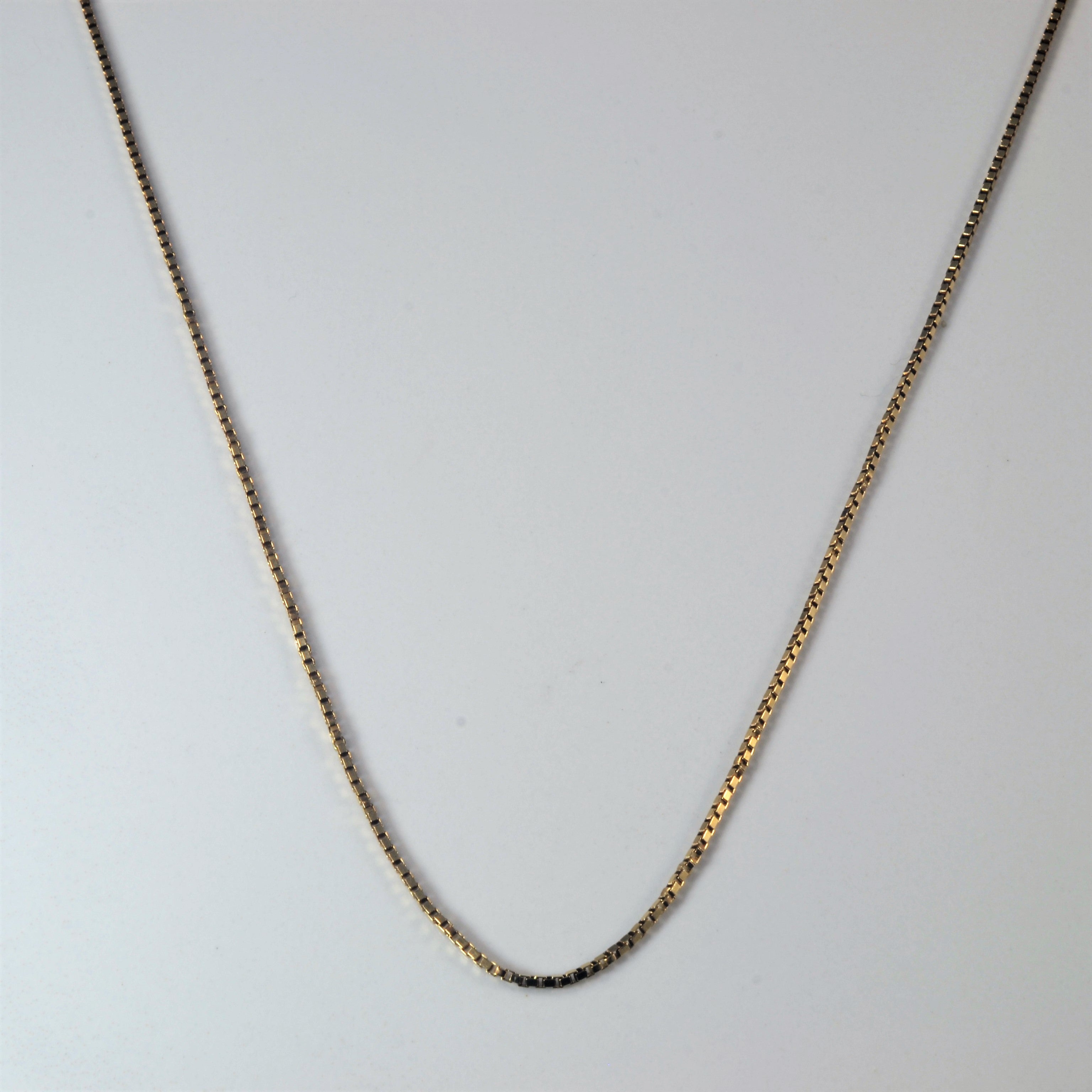 10k Yellow Gold Box Chain | 18" |