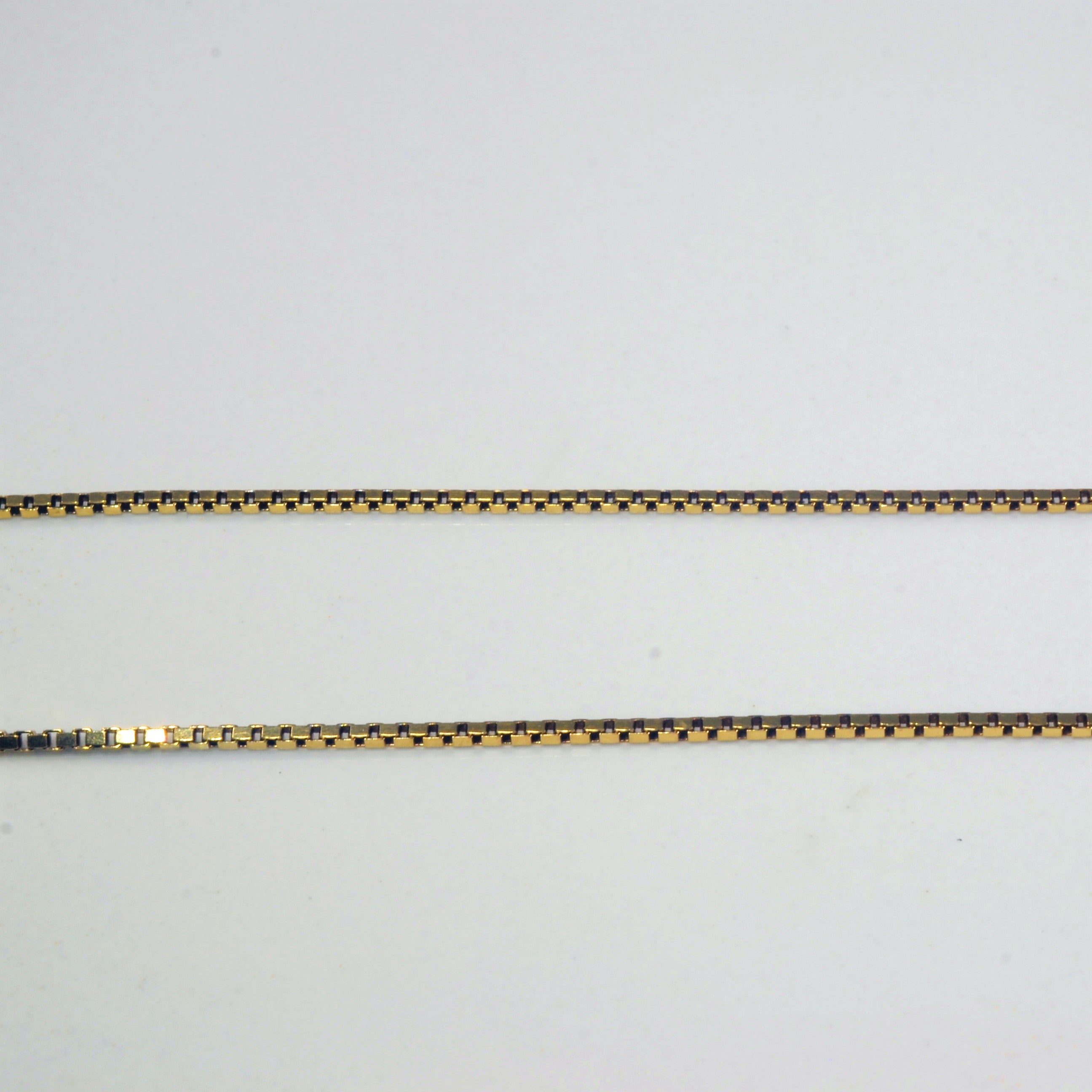 10k Yellow Gold Box Chain | 18" |