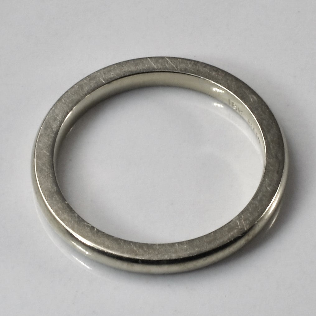 Plain White Gold Band | SZ 5.75 |