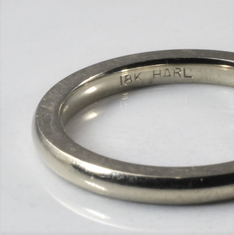 Plain White Gold Band | SZ 5.75 |