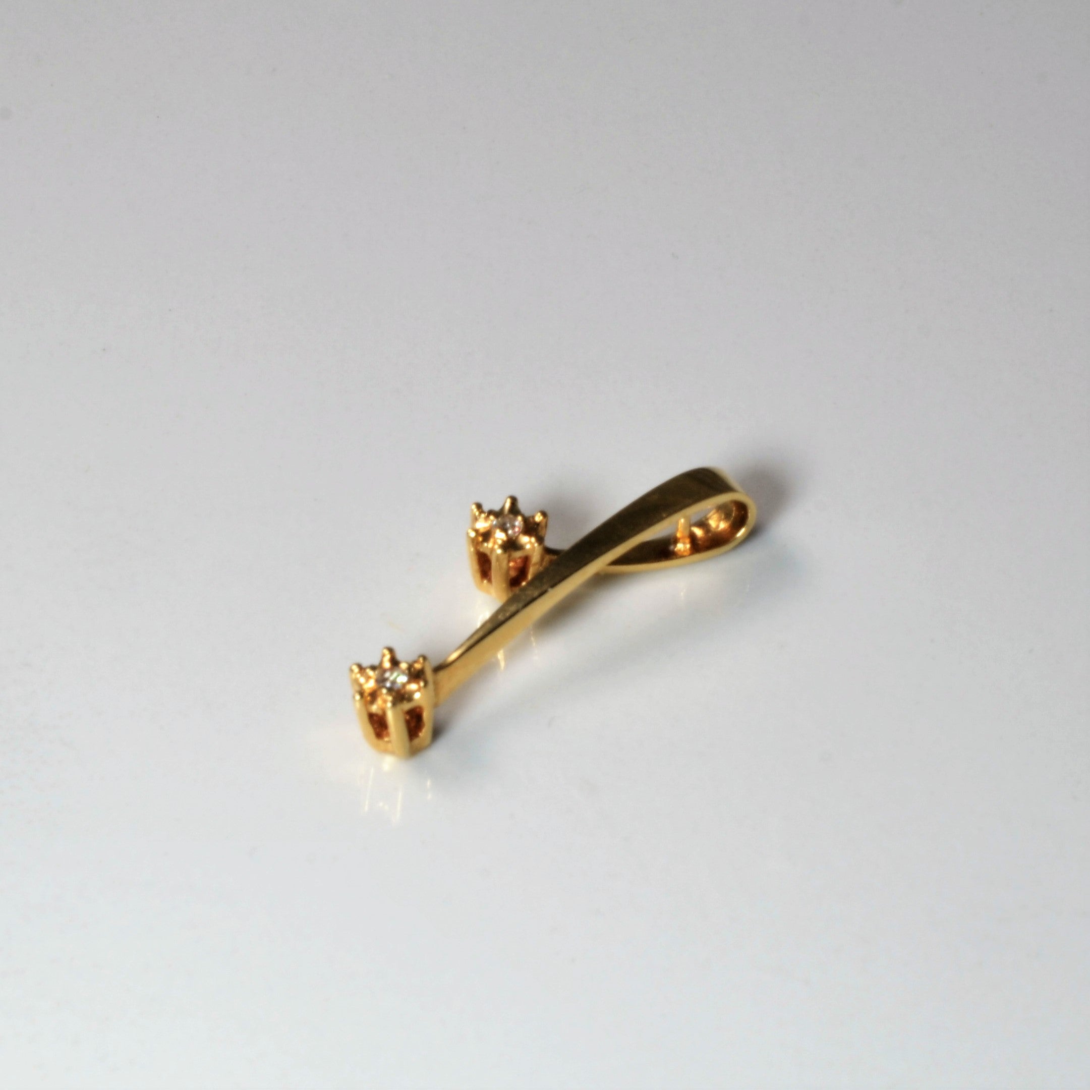 Bypass Two Stone Diamond Pendant | 0.04ctw |