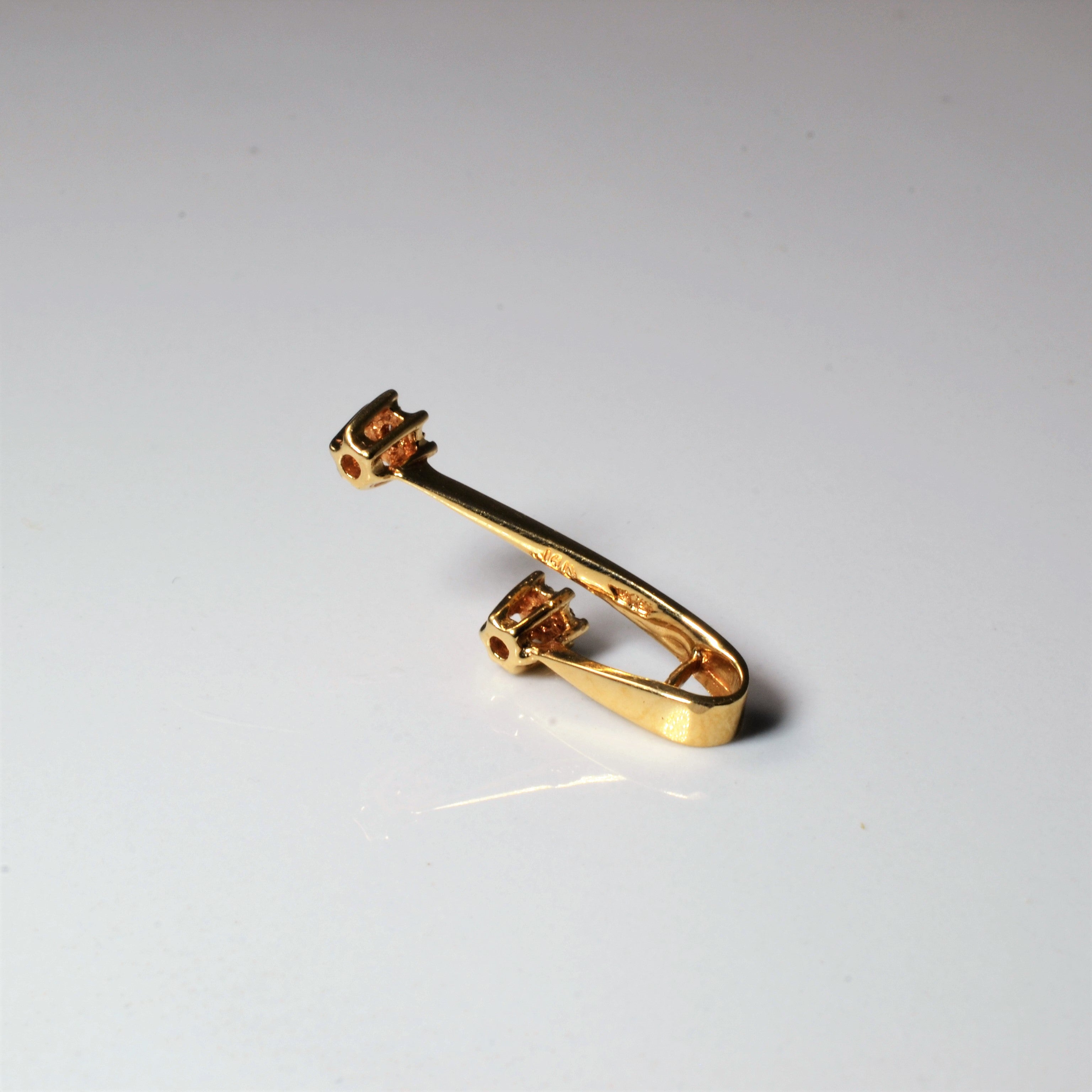 Bypass Two Stone Diamond Pendant | 0.04ctw |